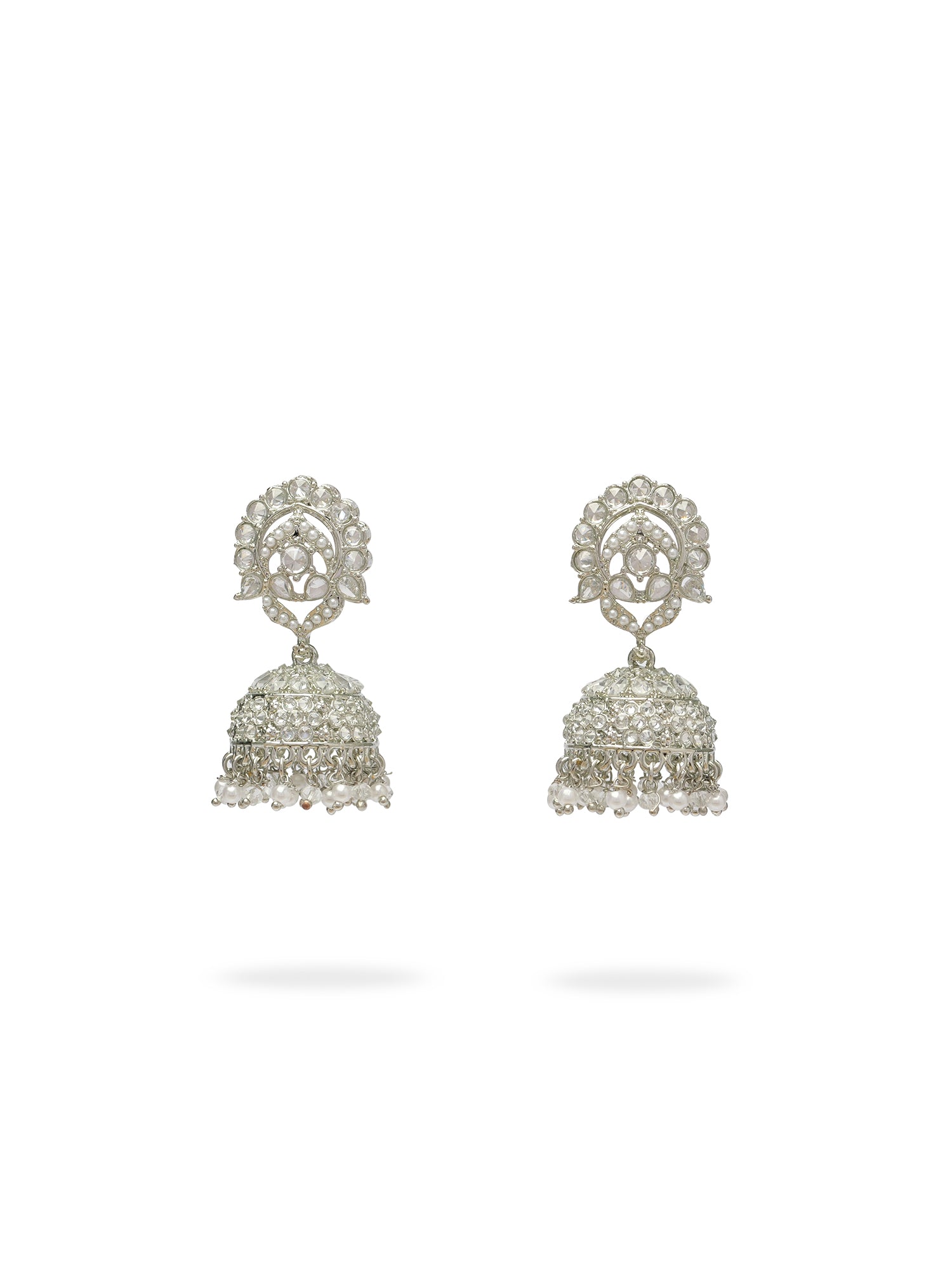 Sia Necklace Set in Pearl and Rhodium