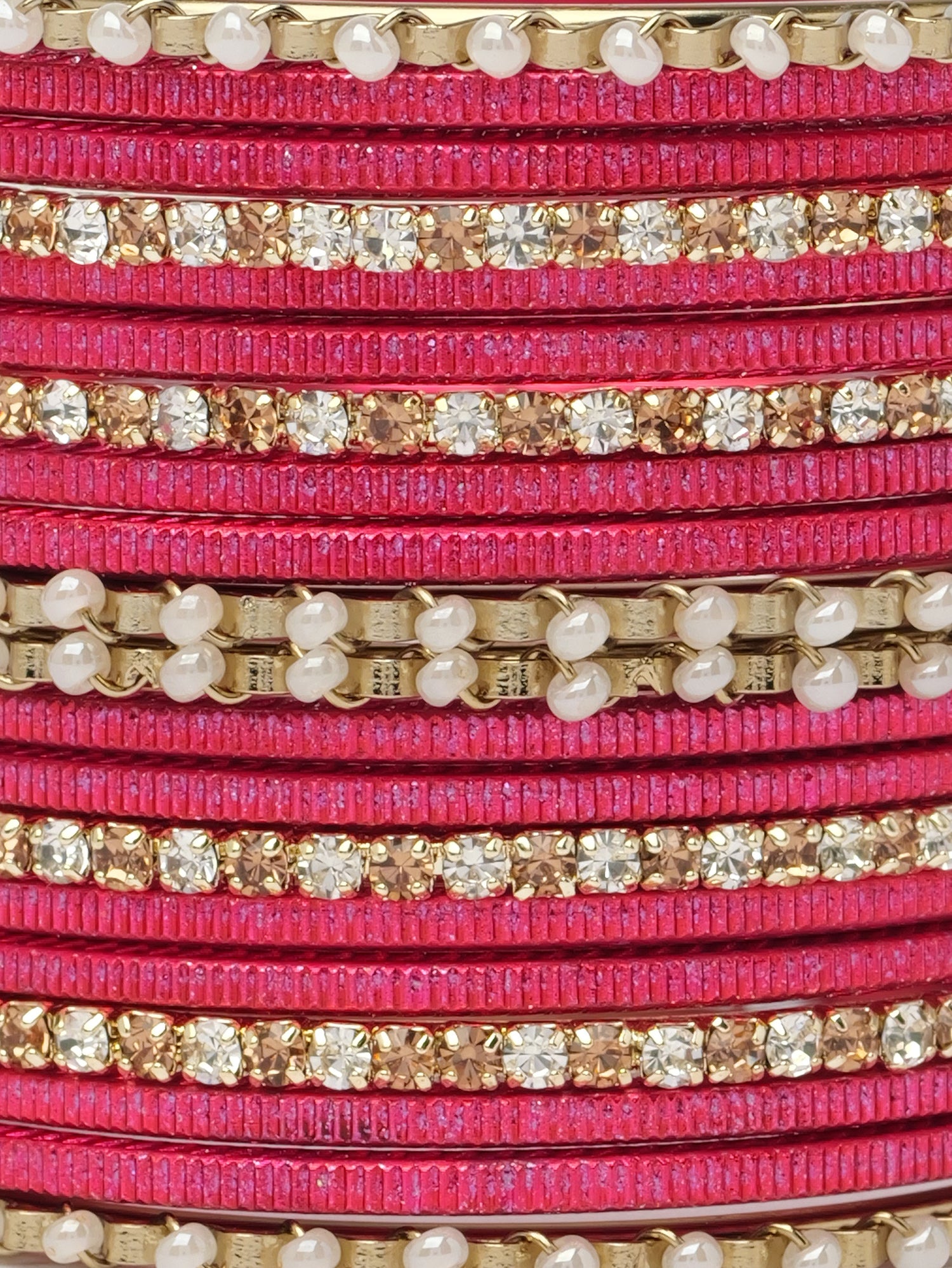Siara Children's Bangle Set in Hot Pink