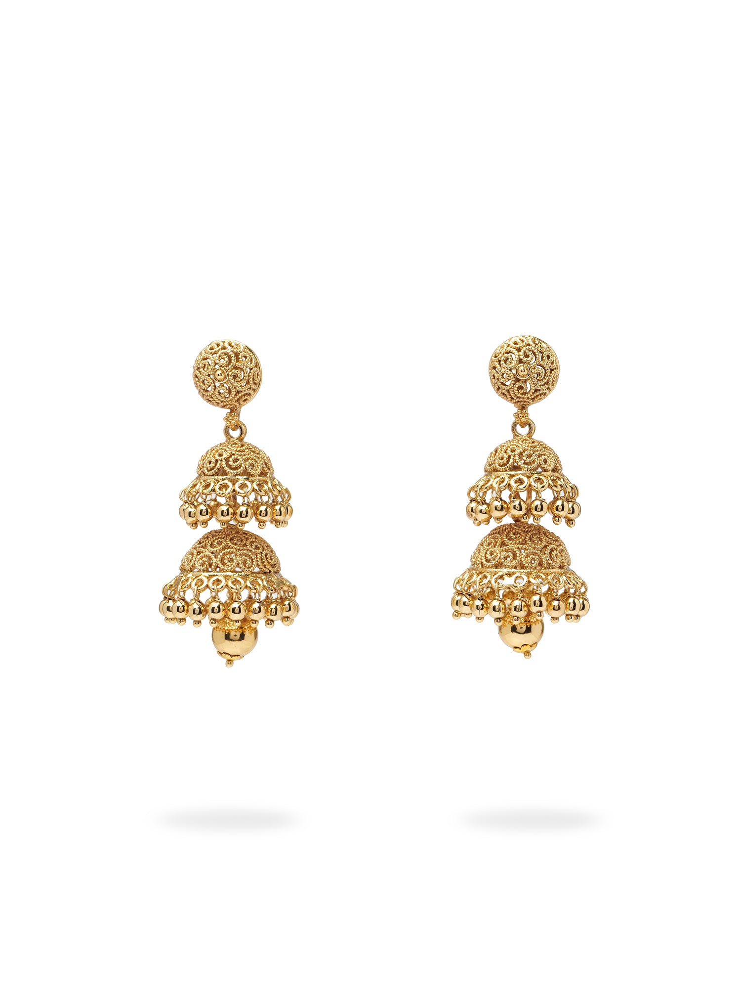 Sita Classic Jhumka Earrings in Champagne