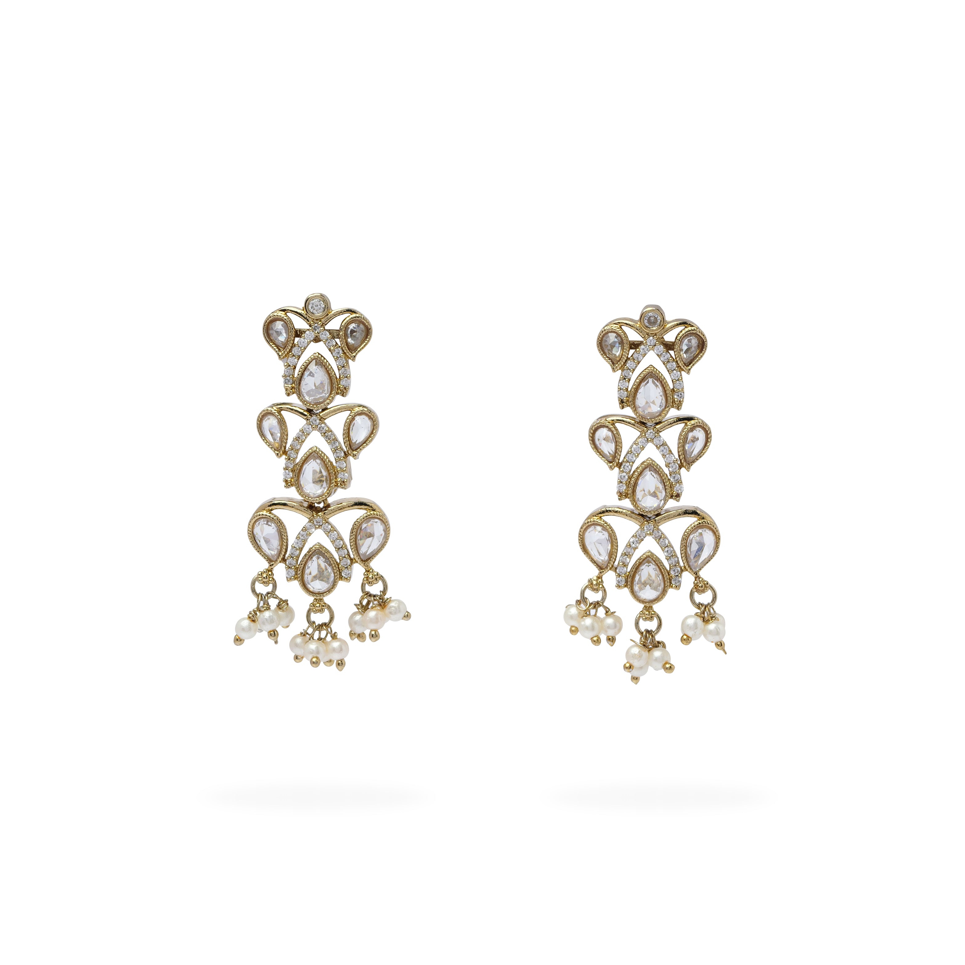 Sneha Necklace Set in White