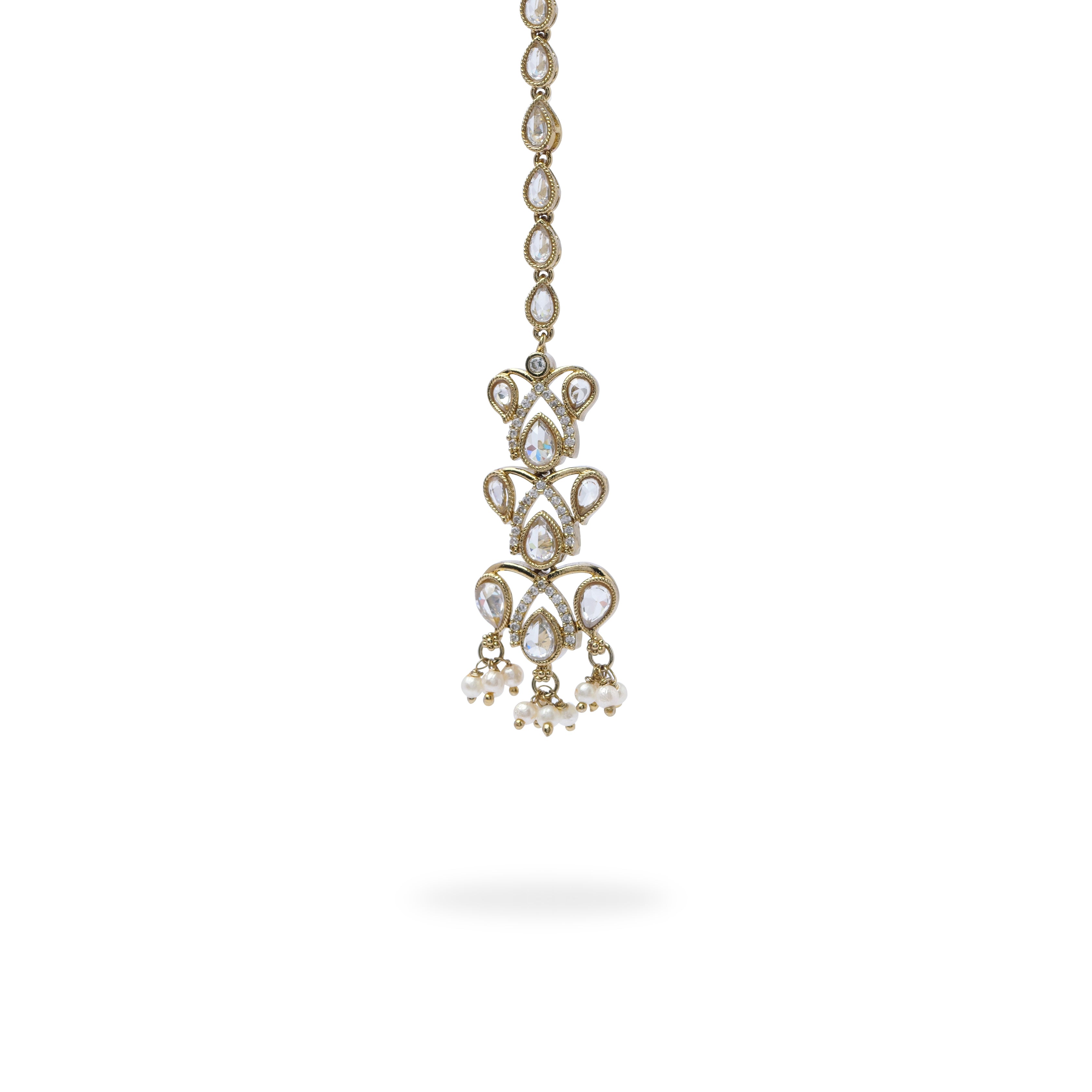 Sneha Necklace Set in White