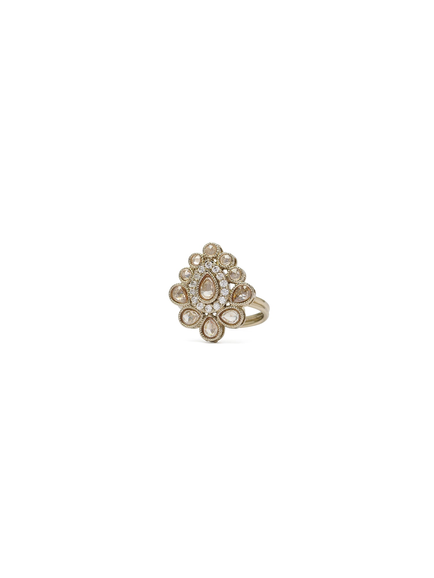 Sonal Crystal Ring in Champagne