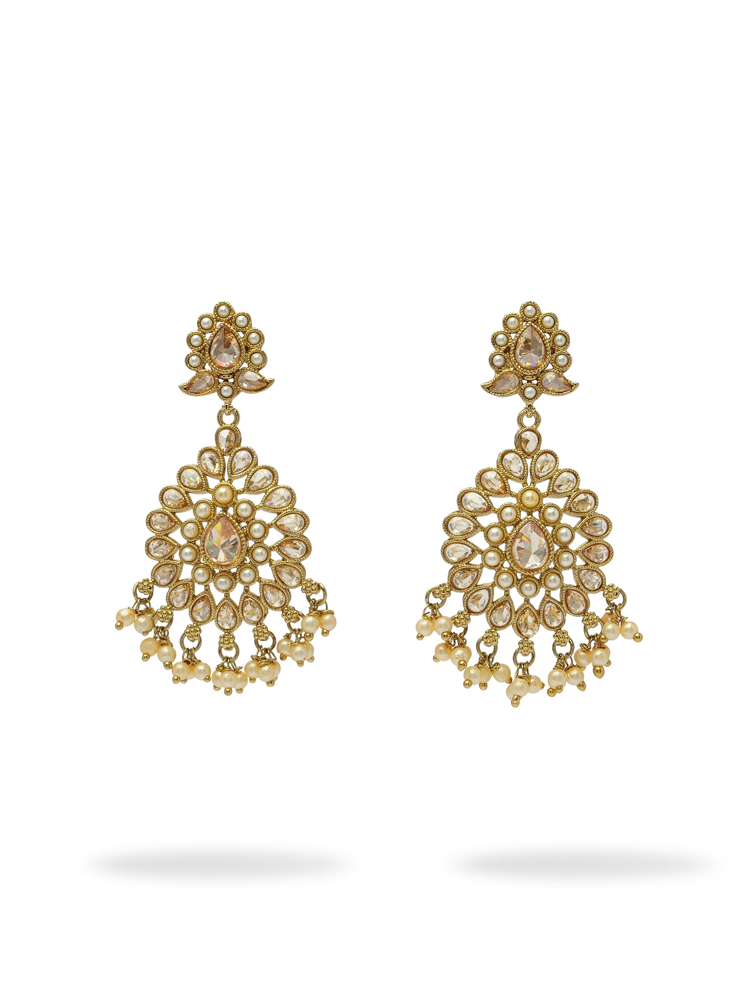 Soraya Long Earrings in Champagne