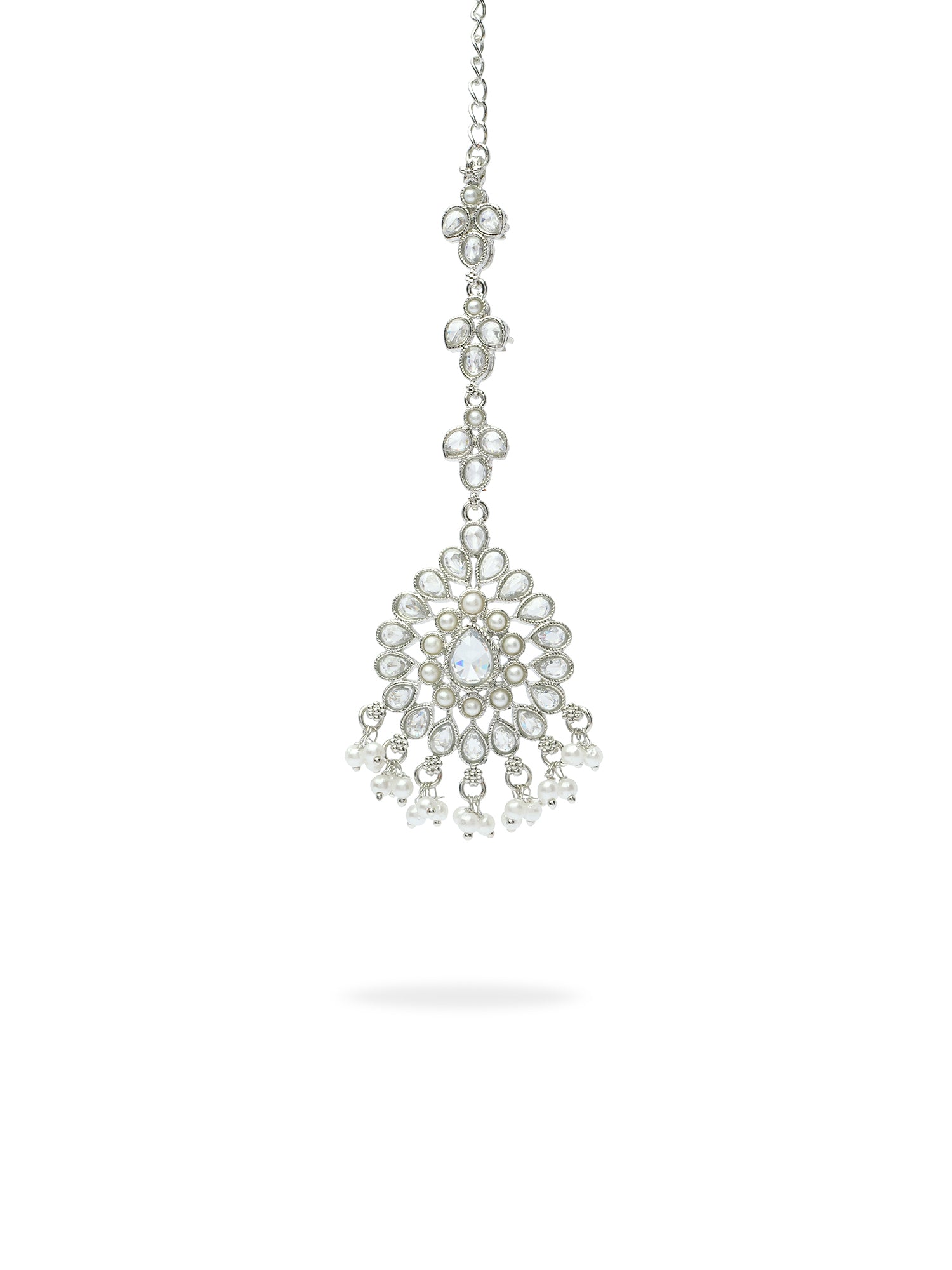 Soraya Maang Tikka in Rhodium