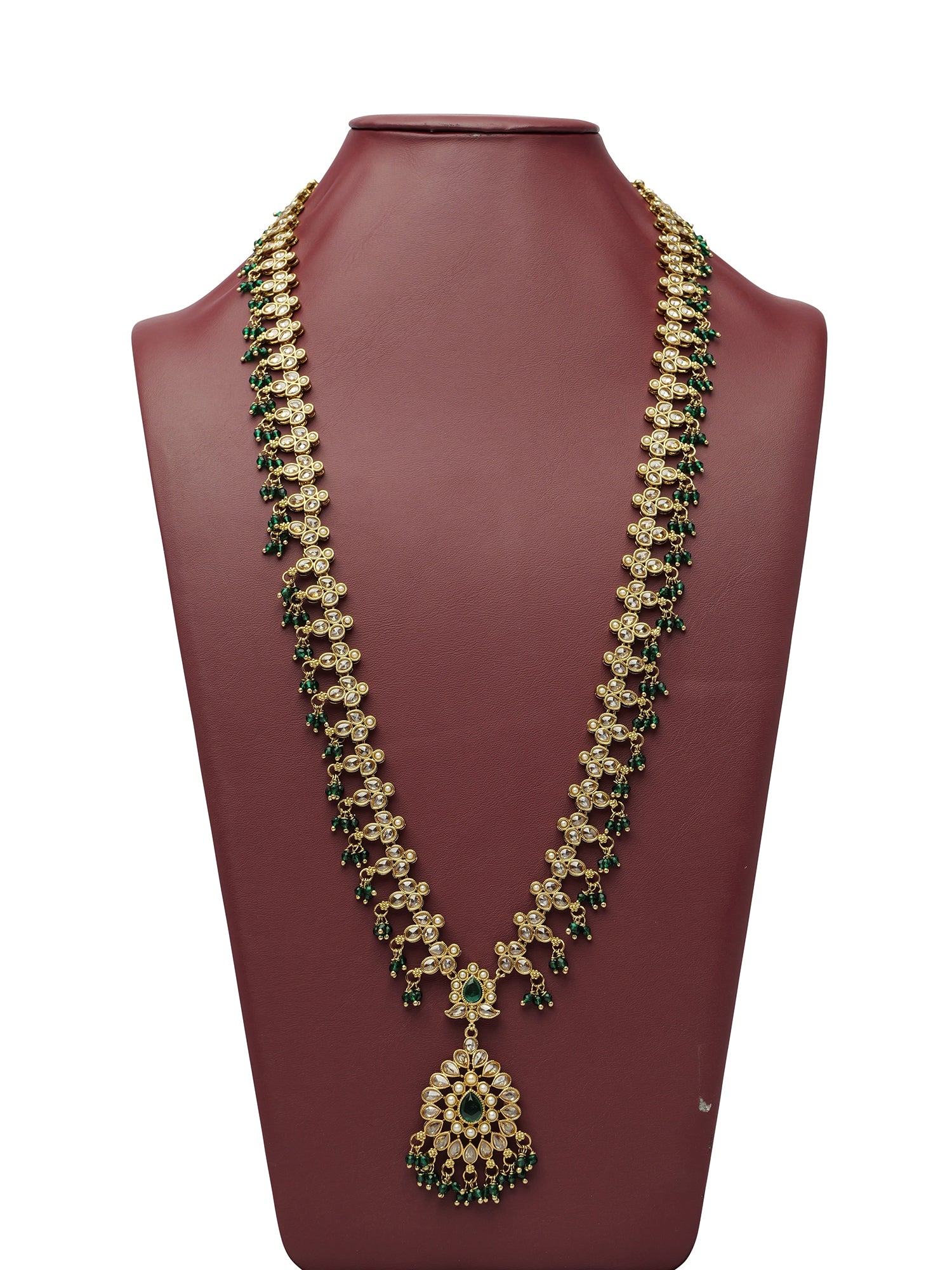 Soraya Rani Haar in Green and Antique Gold