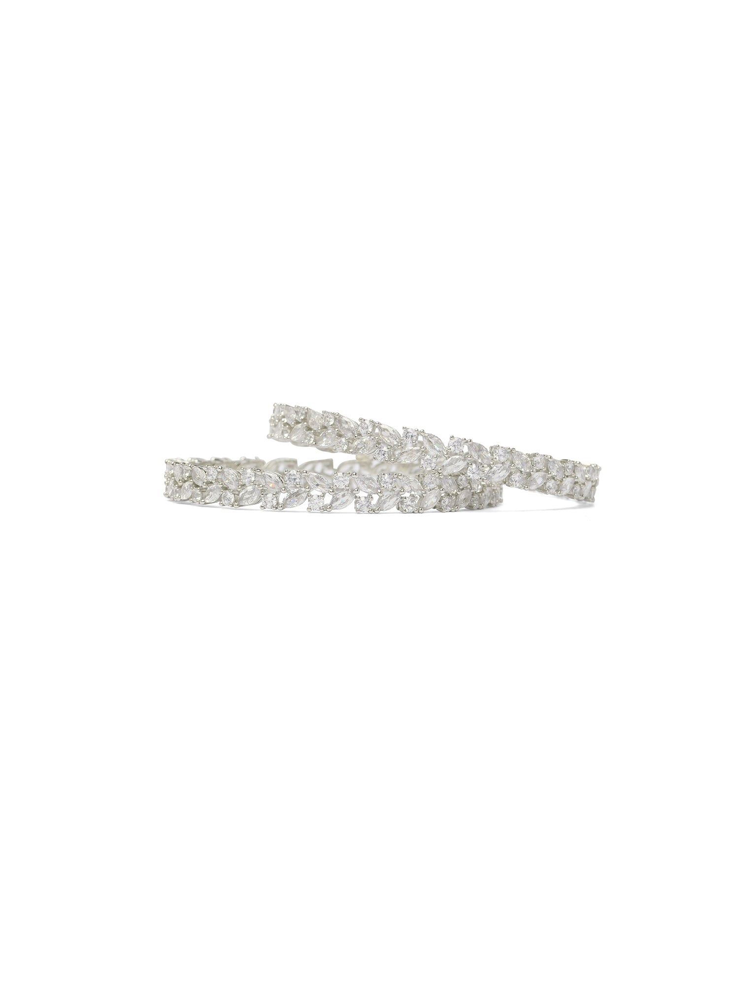 Sorine Cubic Zirconia Kadas in Rhodium