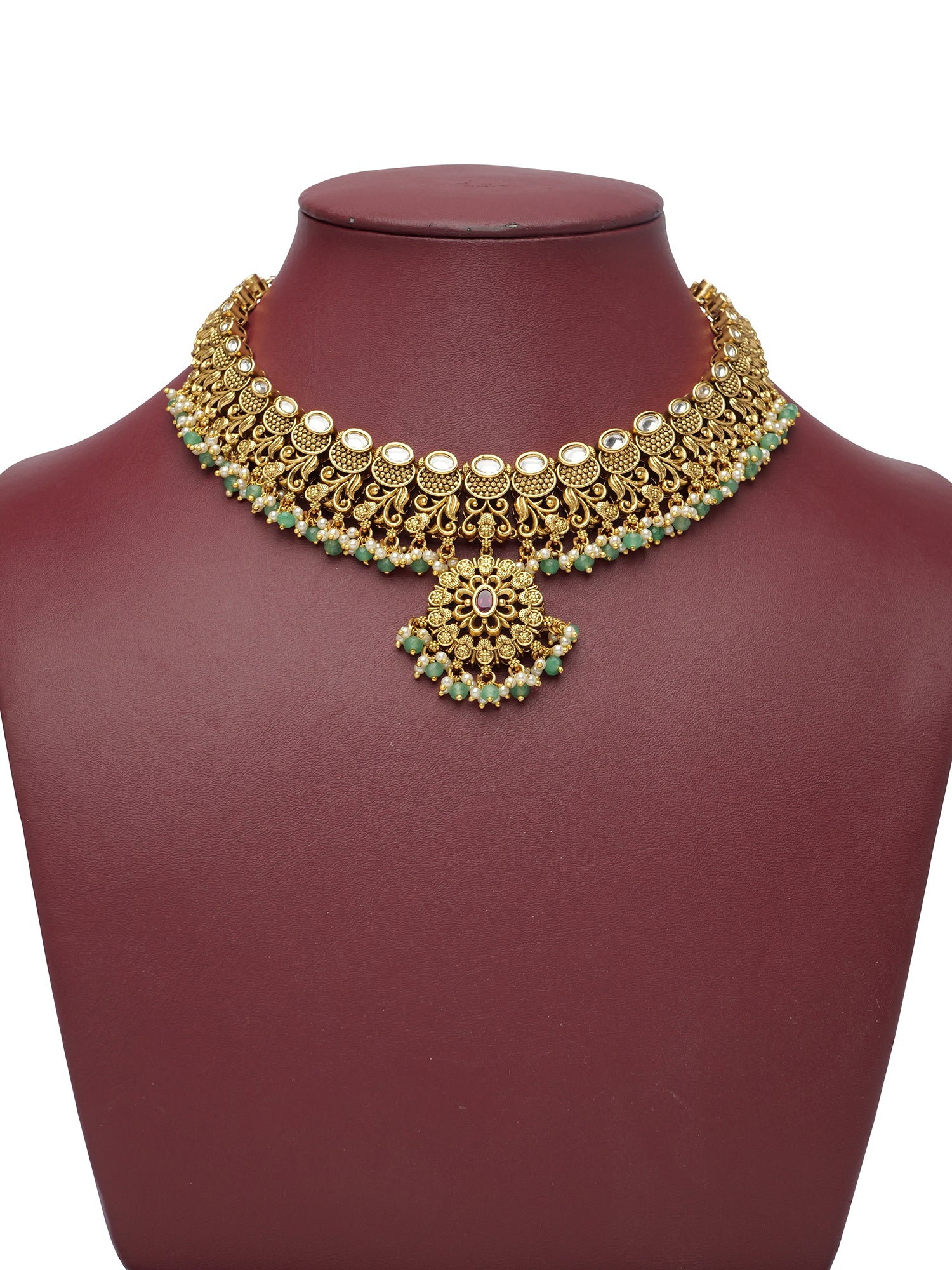 Sreedevi Kundan Necklace Set in Multi