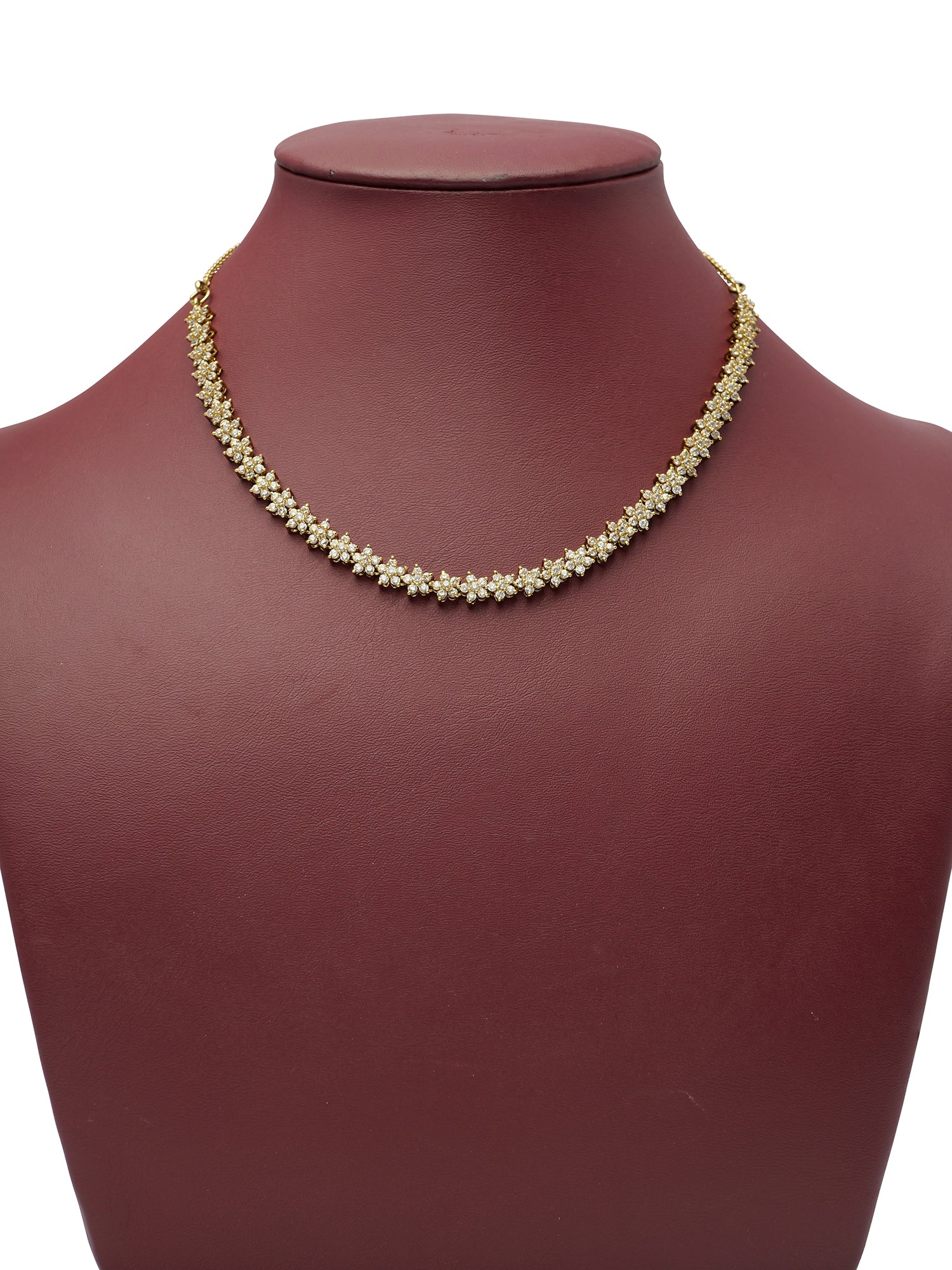 Star Cubic Zirconia Necklace Set in White