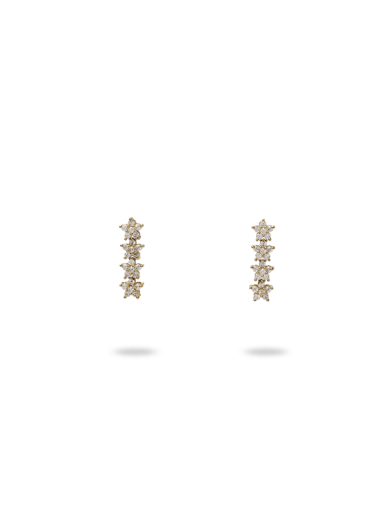 Star Cubic Zirconia Necklace Set in White