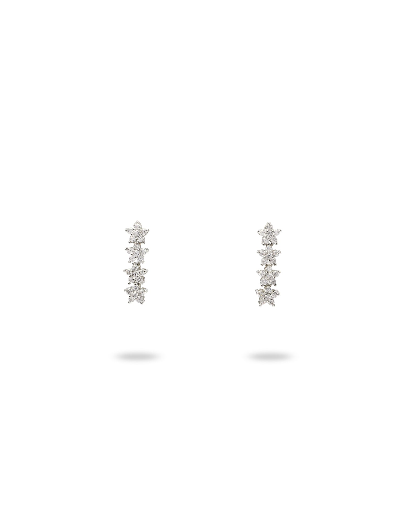 Star Cubic Zirconia Necklace Set in Rhodium