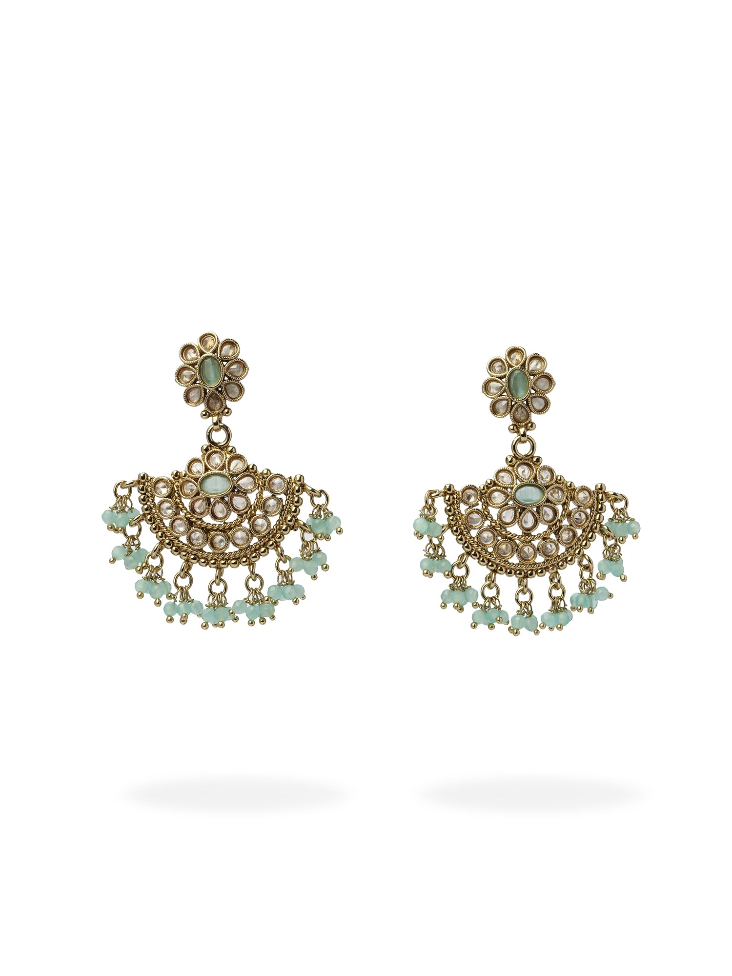 Suhana Long Earrings in Light Blue