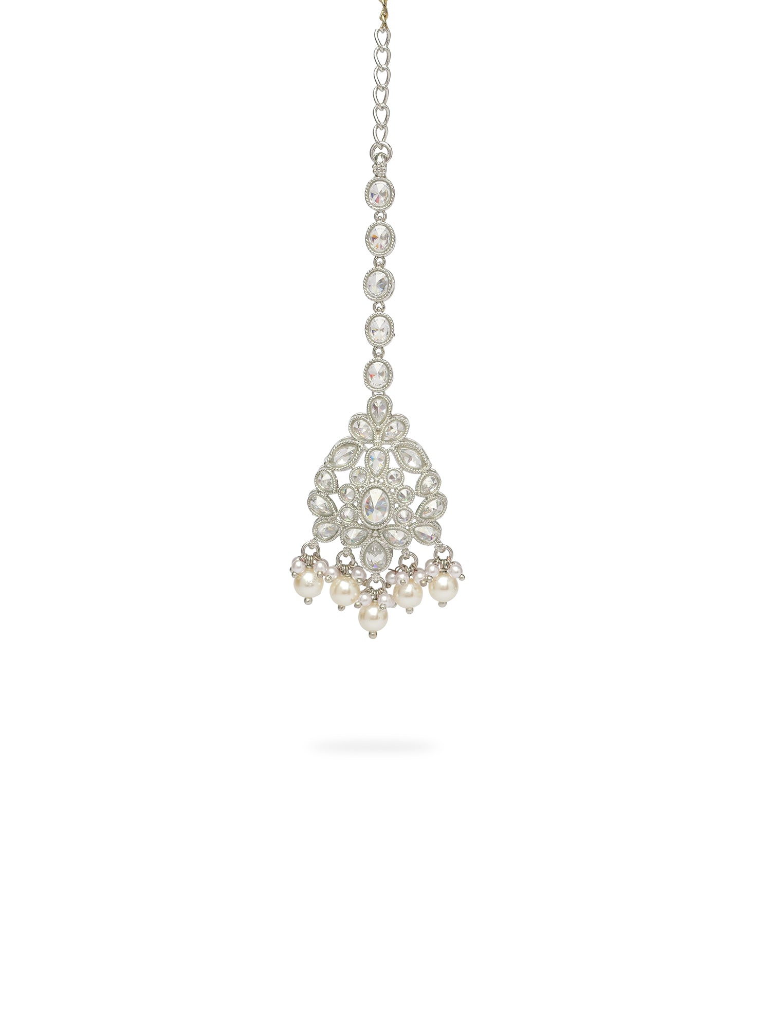 Suhani Necklace Set in Rhodium