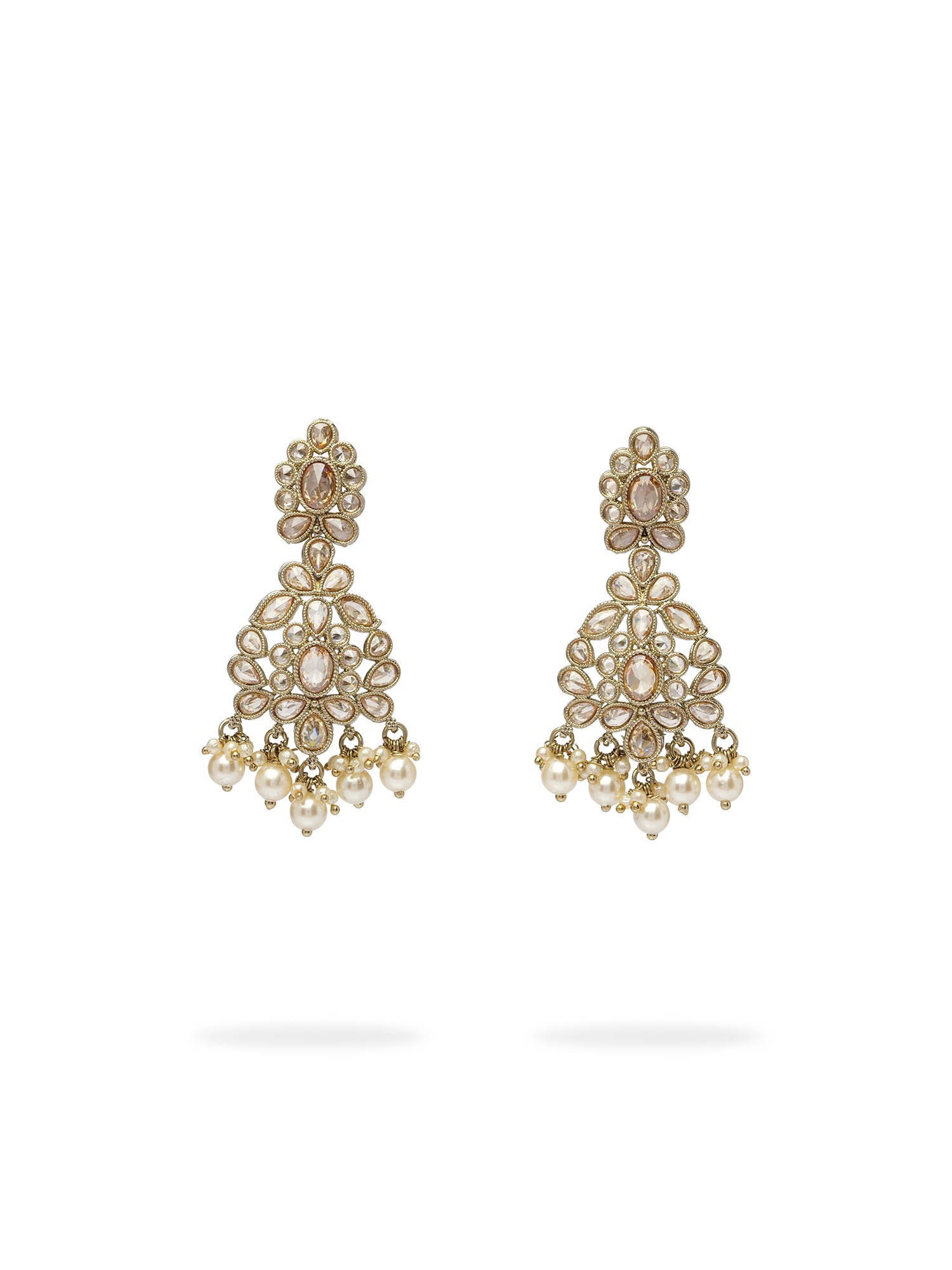Suhani Pearl Necklace Set in Champagne