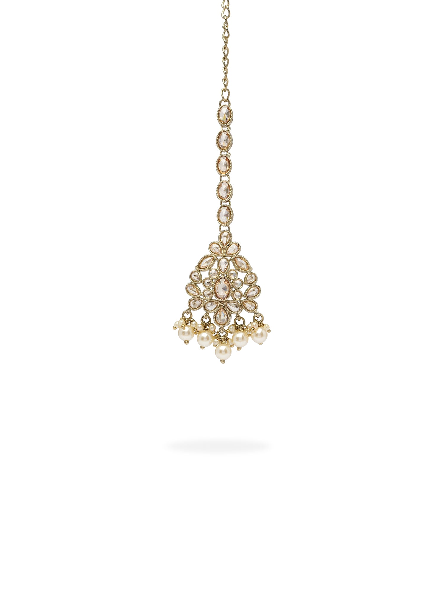 Suhani Pearl Necklace Set in Champagne