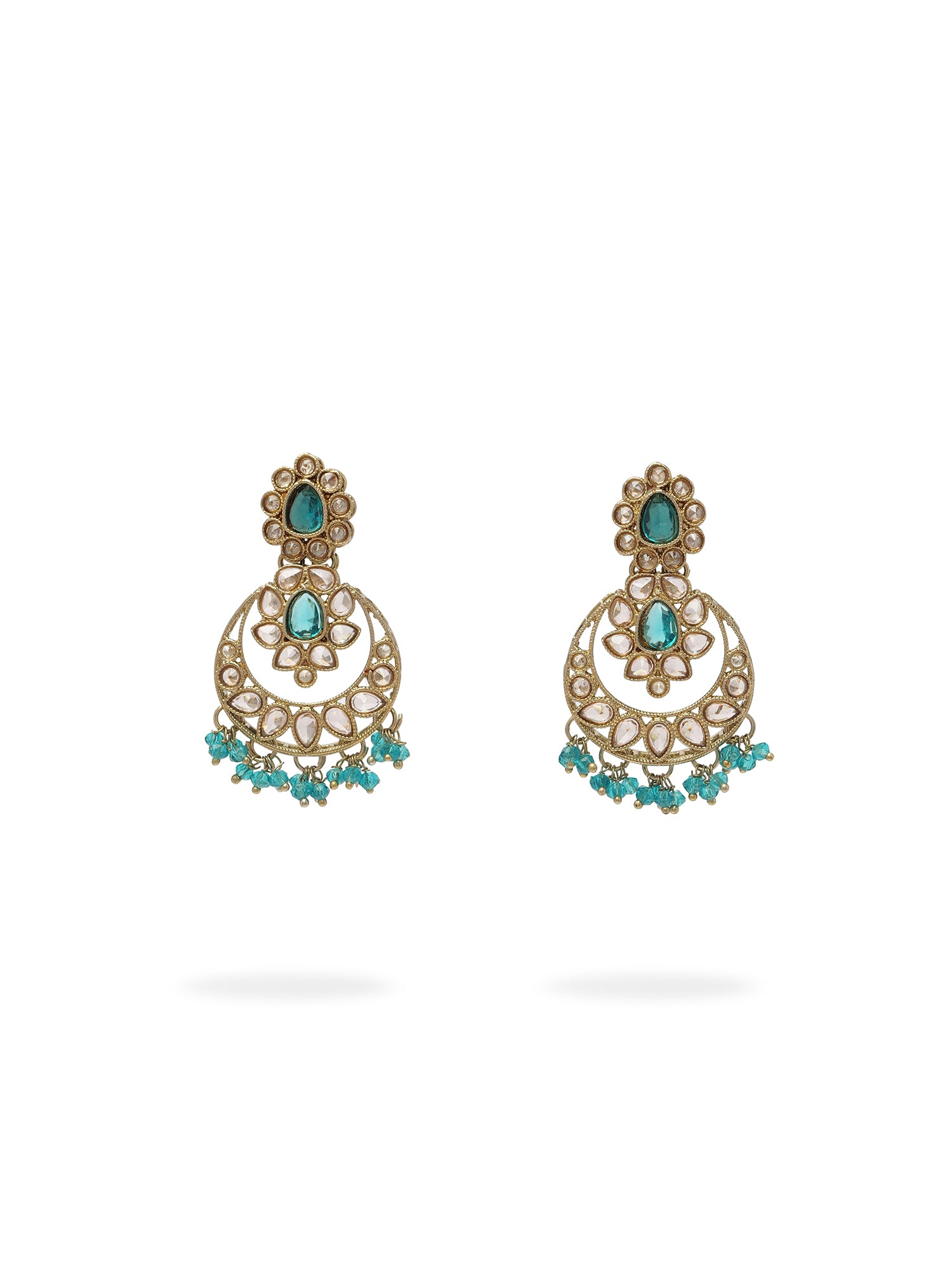 Sukhmani Cluster Necklace Set in Jade