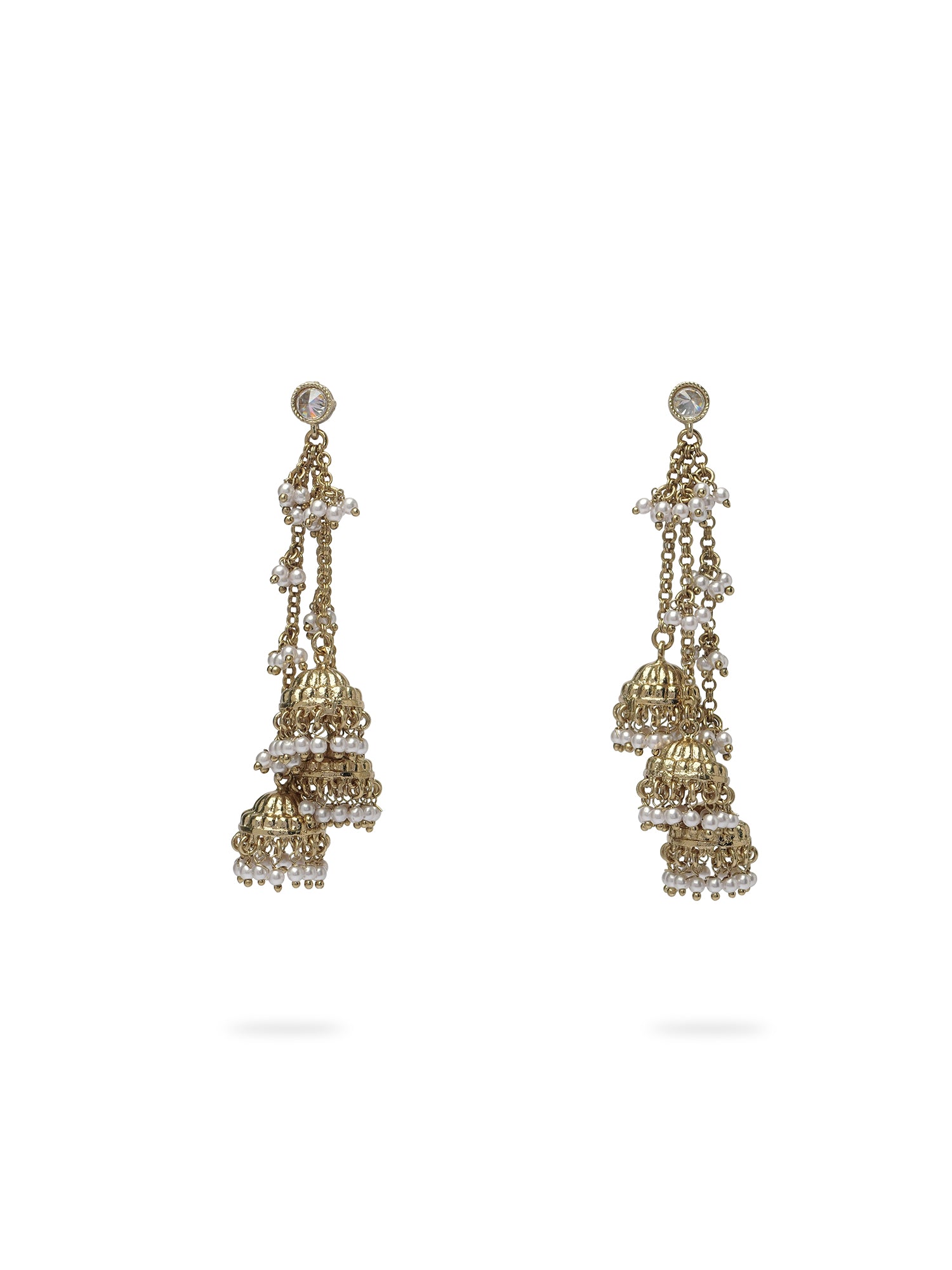Sunaina Jhumka Earrings in White