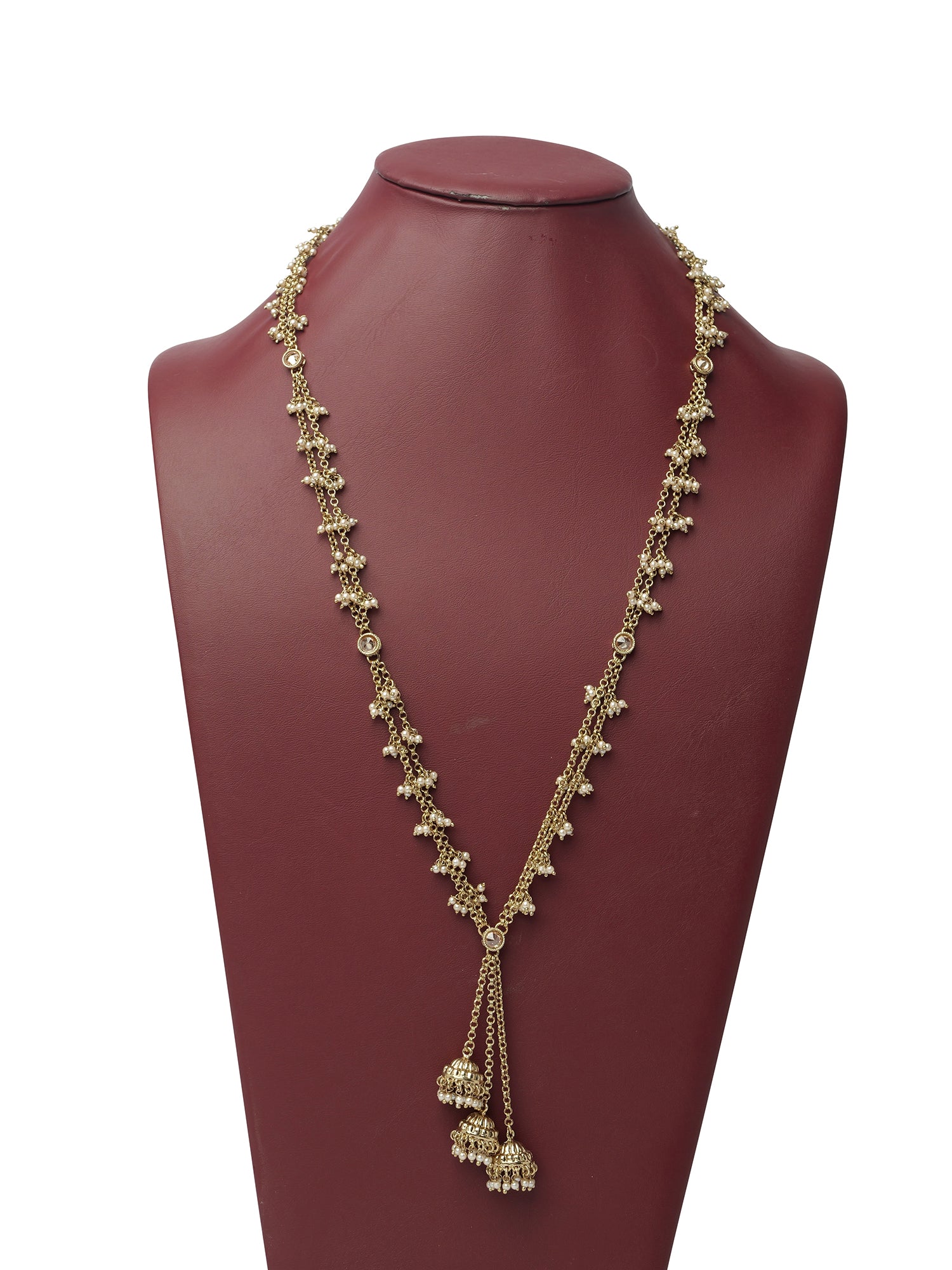 Sunaina Jhumka Rani Haar in Champagne