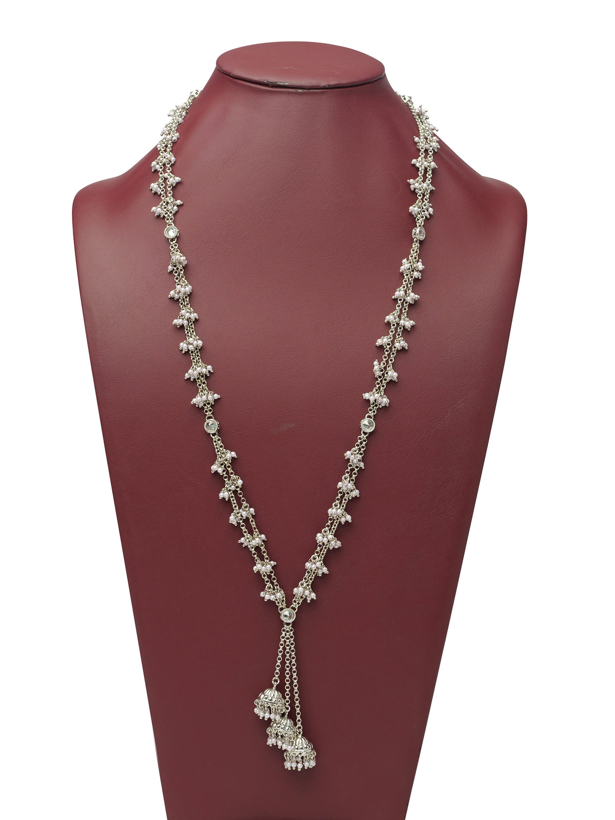 Sunaina Jhumka Rani Haar in Rhodium
