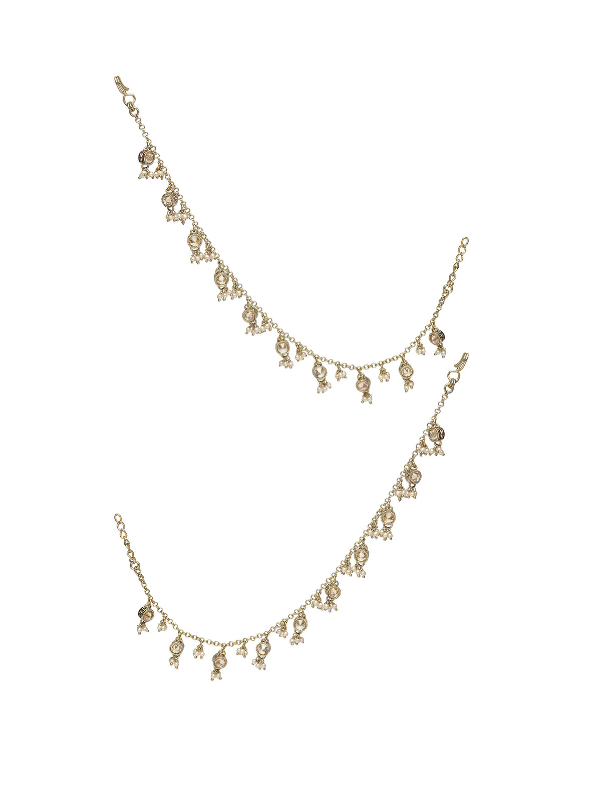 Sunaina Ear Chains in Champagne