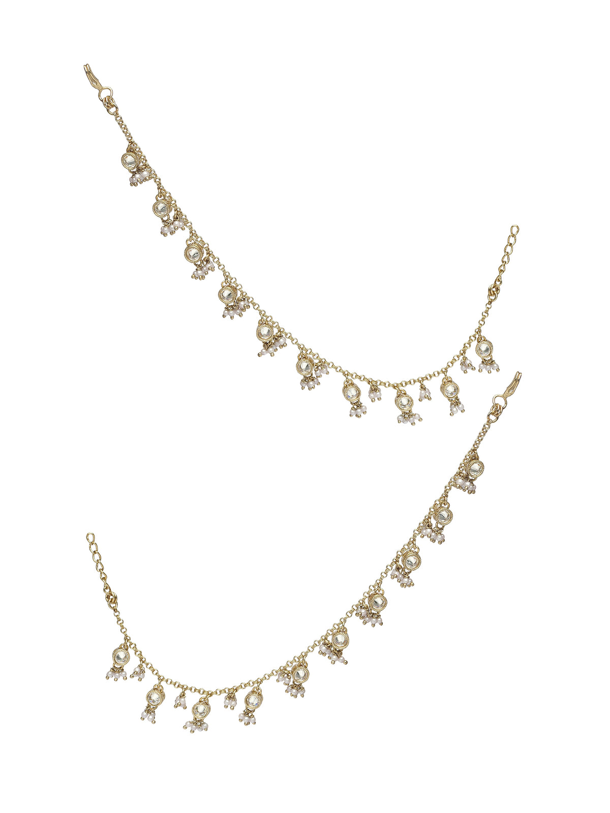 Sunaina Ear Chains in White