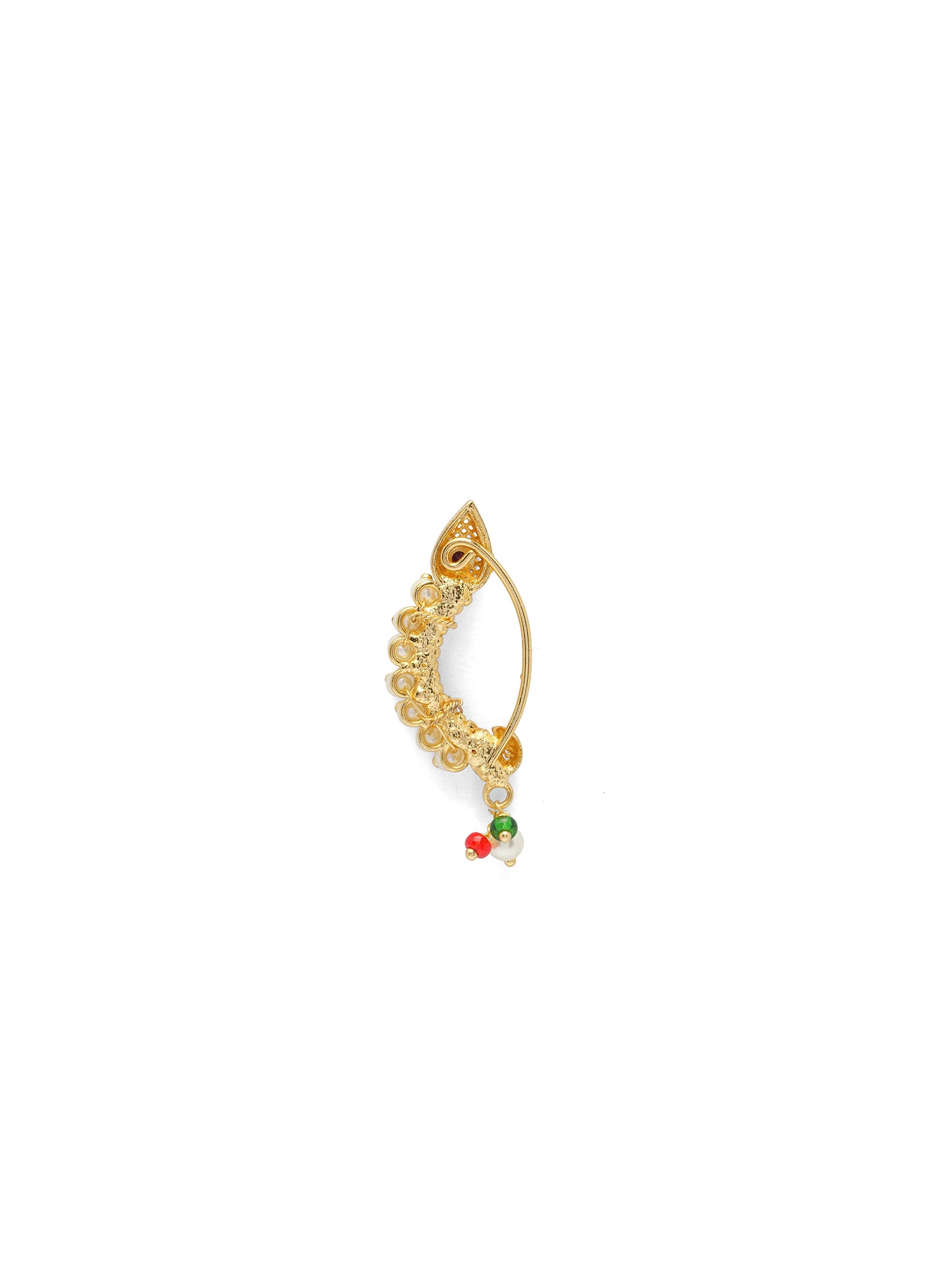 Swathi Maharashtrian Nose Pin in Hot Pink
