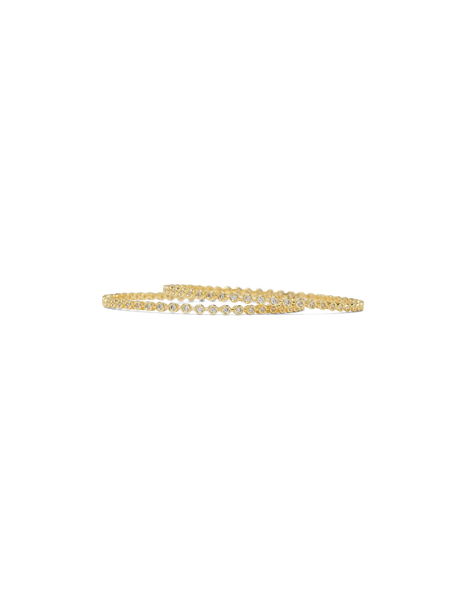 Talia Cubic Zirconia Bangles in Gold