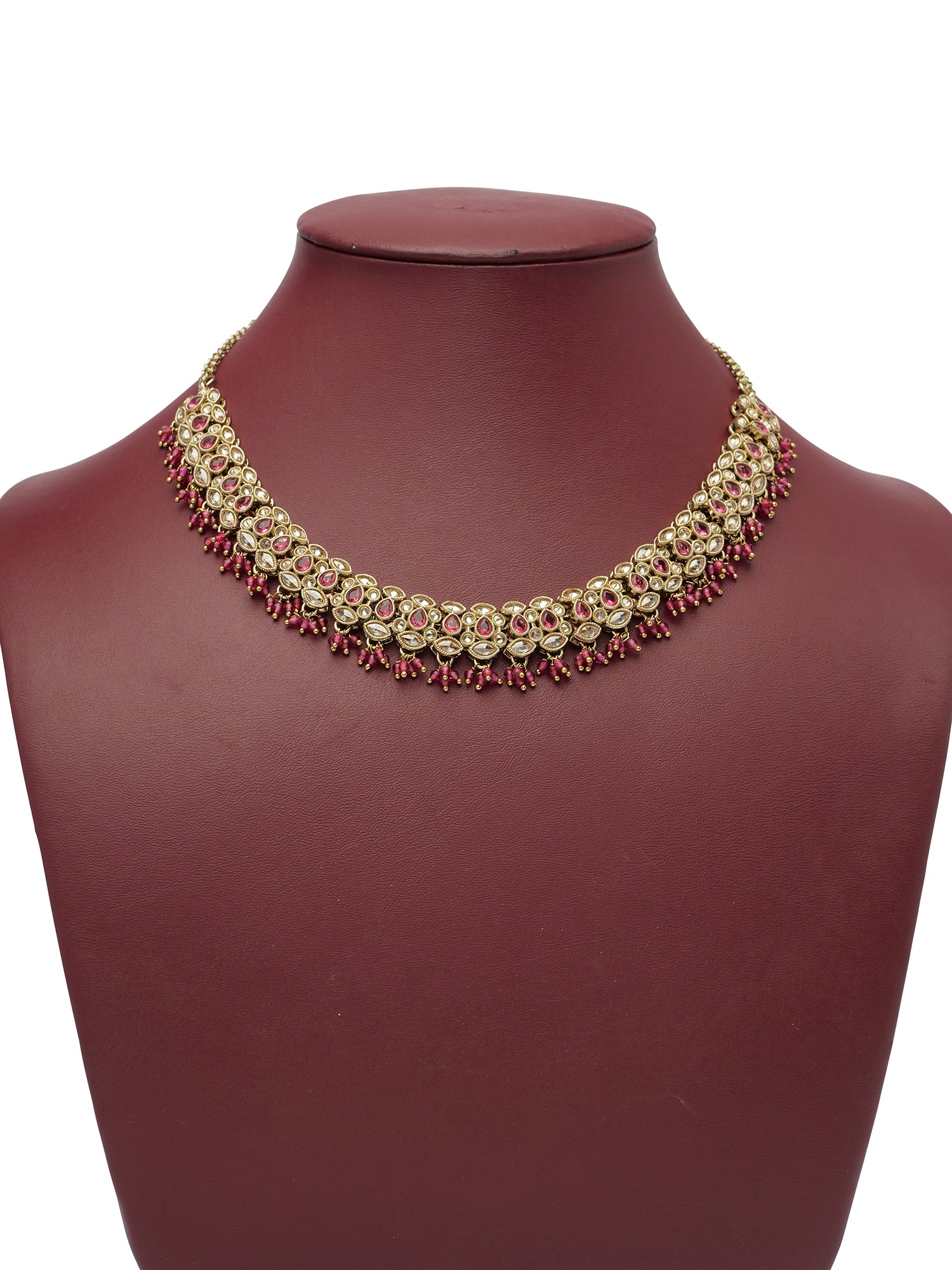 Tamira Necklace Set in Hot Pink