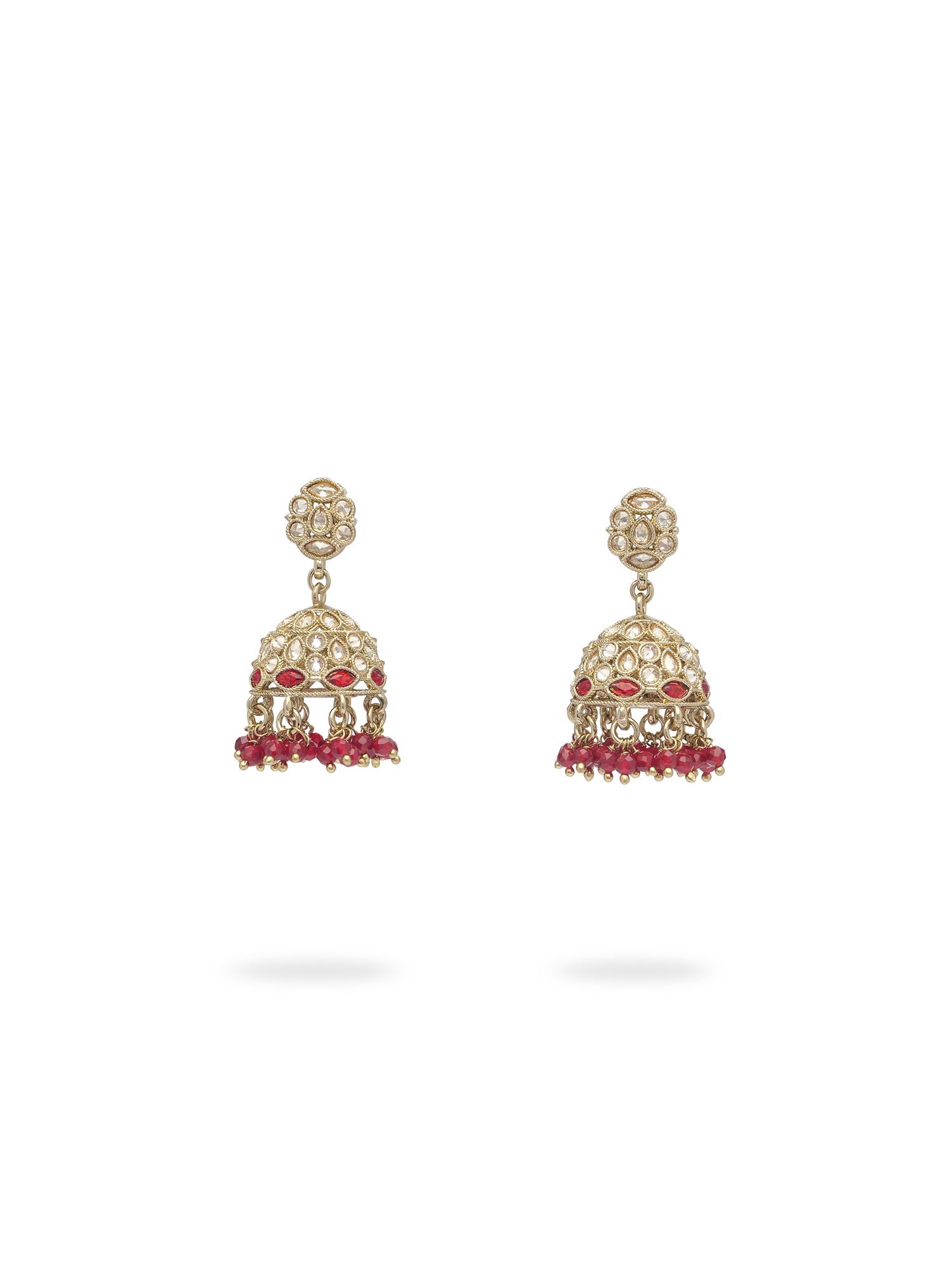 Tamira Necklace Set in Maroon