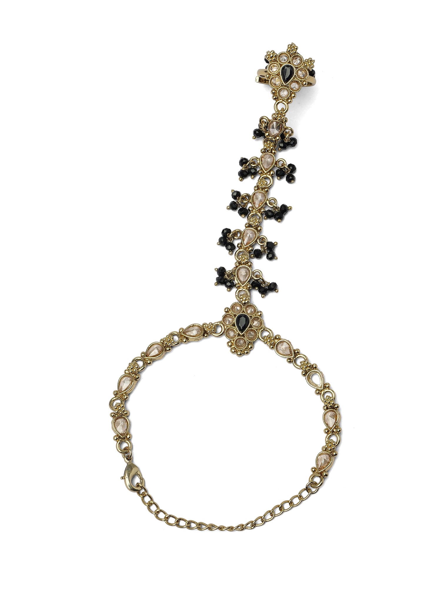 Tanvi Hand Chain in Black