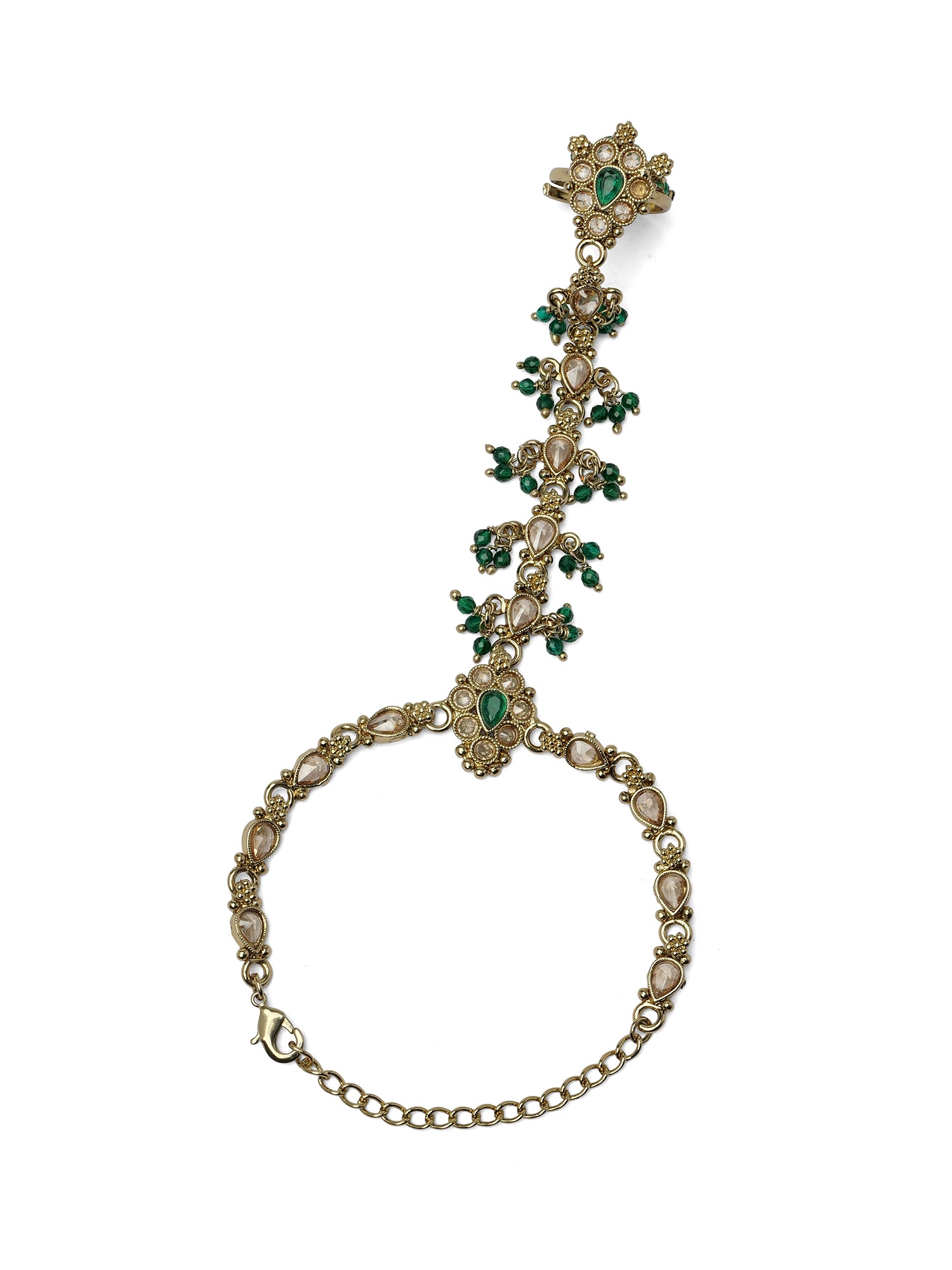 Tanvi Hand Chain in Green