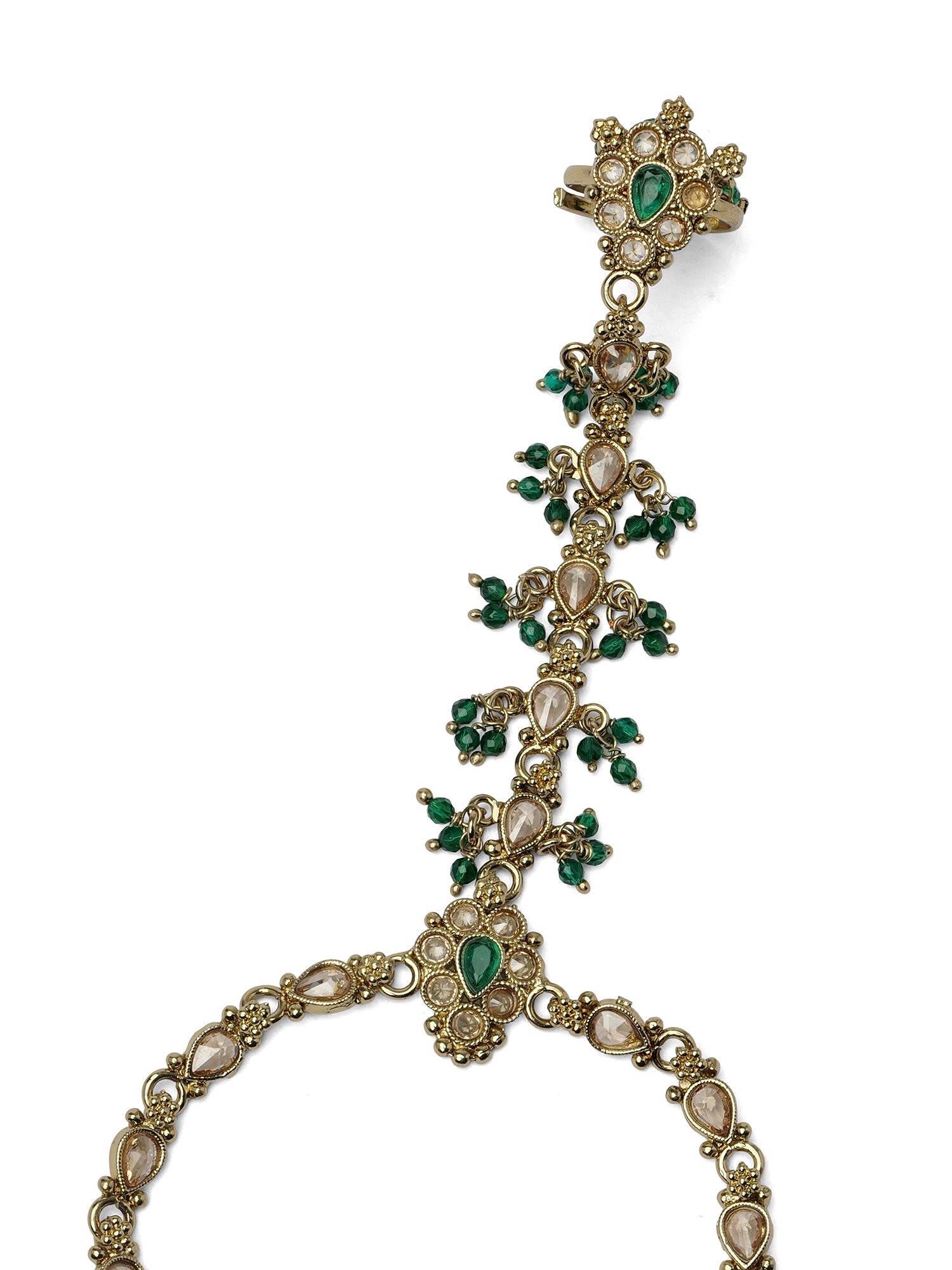 Tanvi Hand Chain in Green