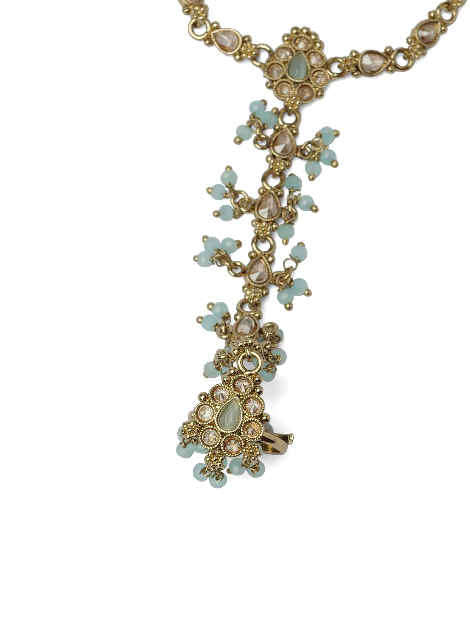 Tanvi Hand Chain in Light Blue