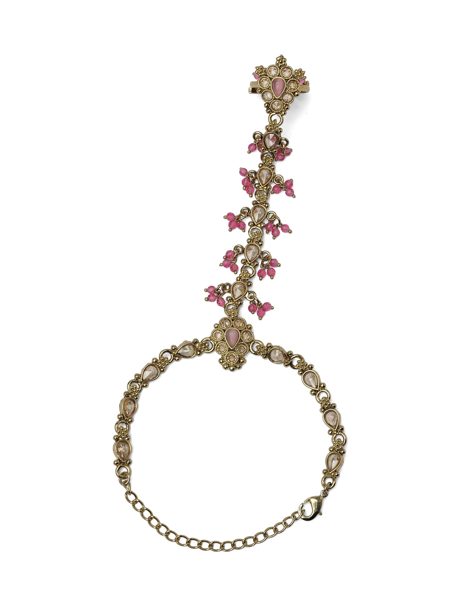 Tanvi Hand Chain in Pink