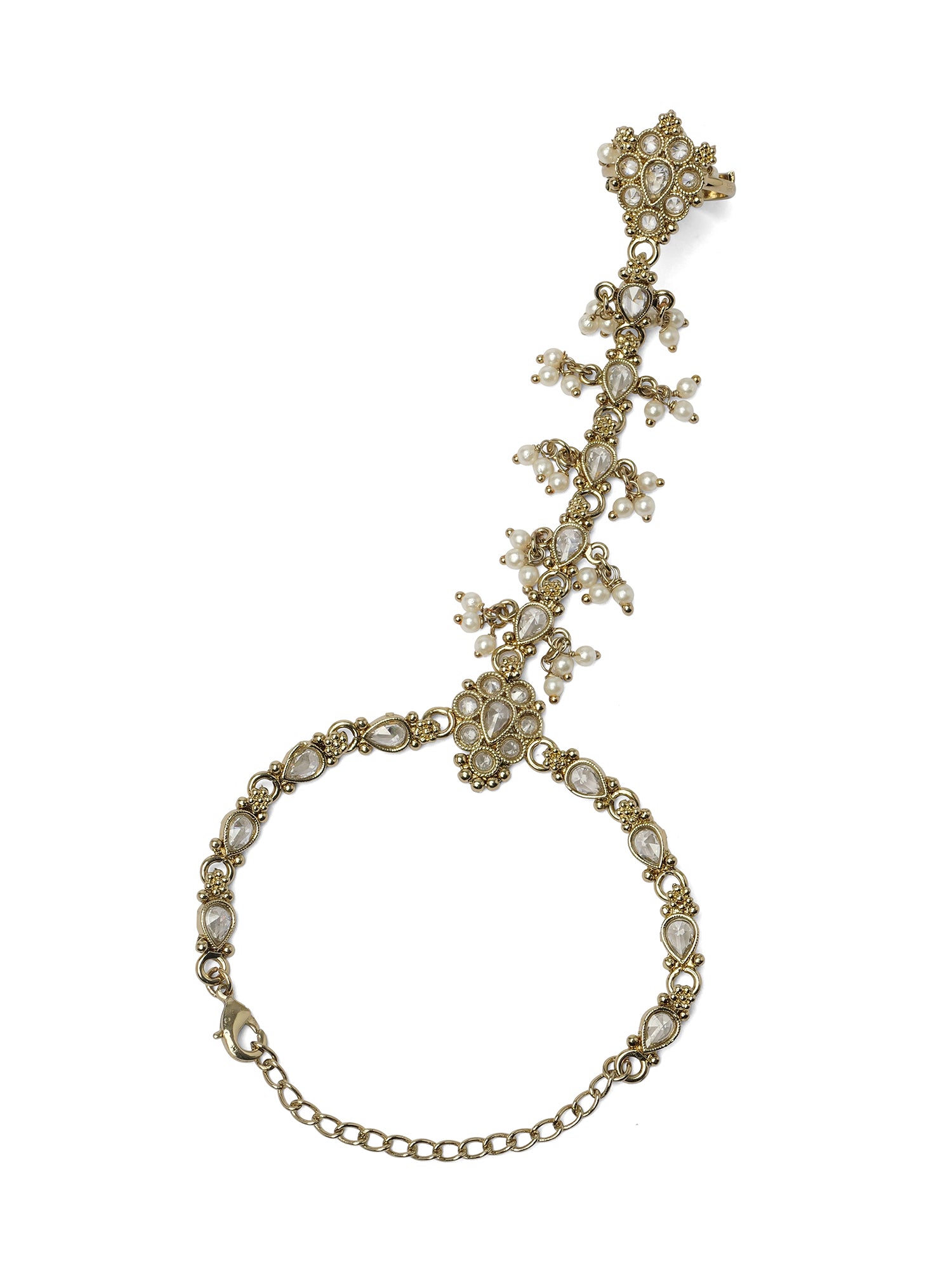 Tanvi Hand Chain in White