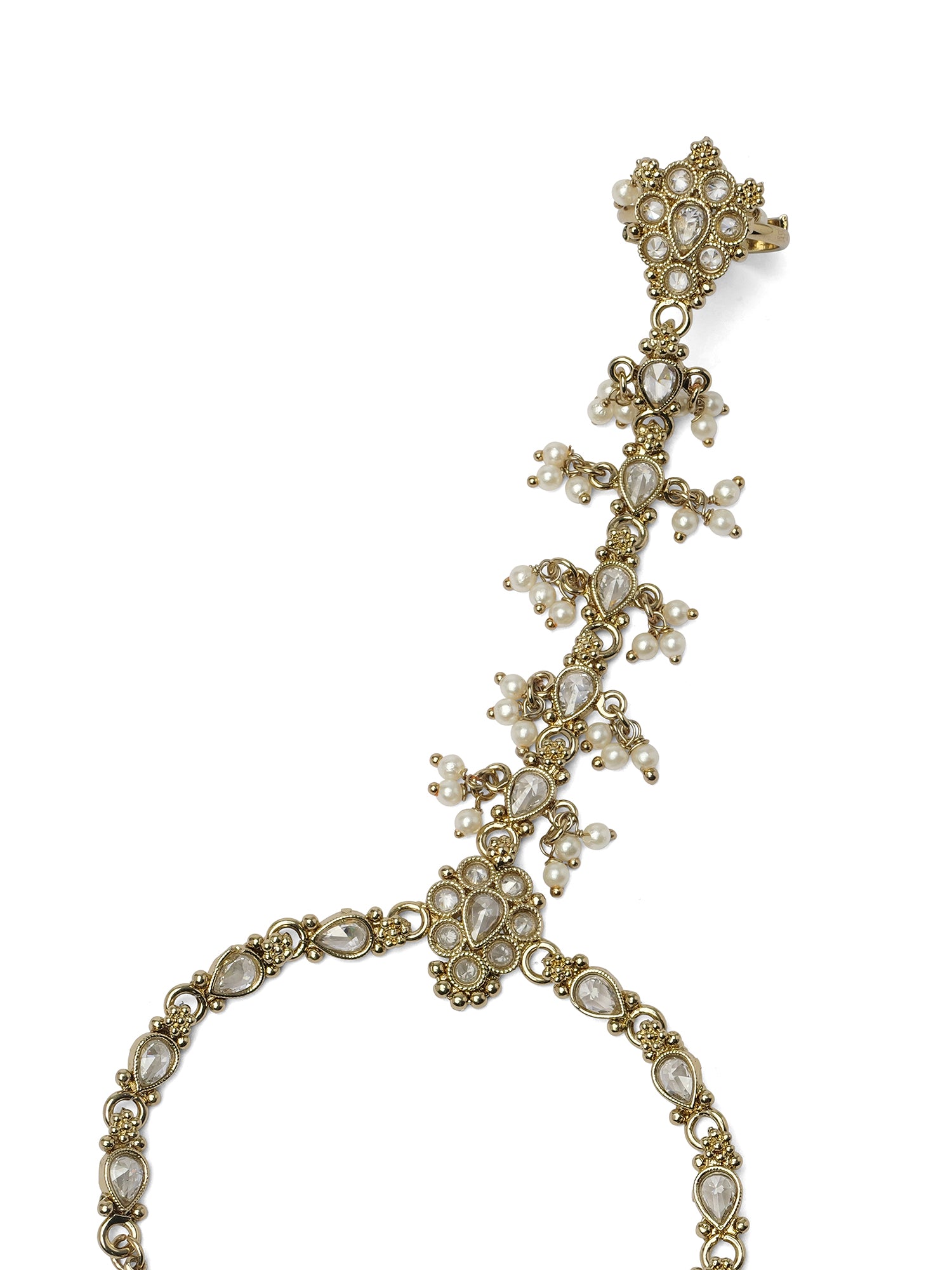 Tanvi Hand Chain in White