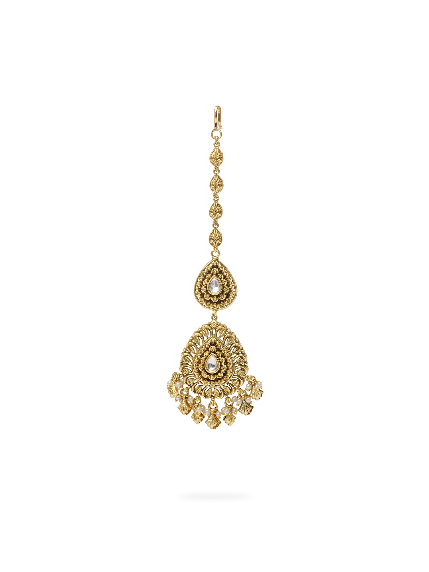Tavisha Maang Tikka in Gold Oxidised