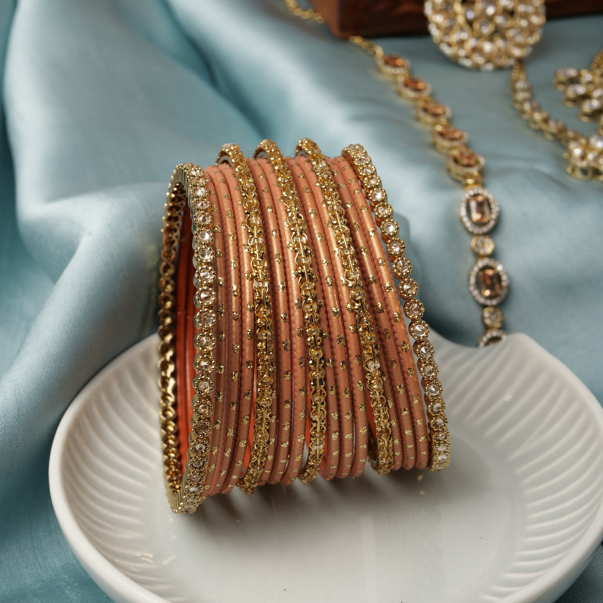 Timeless Antique and Terracotta Bangle Set