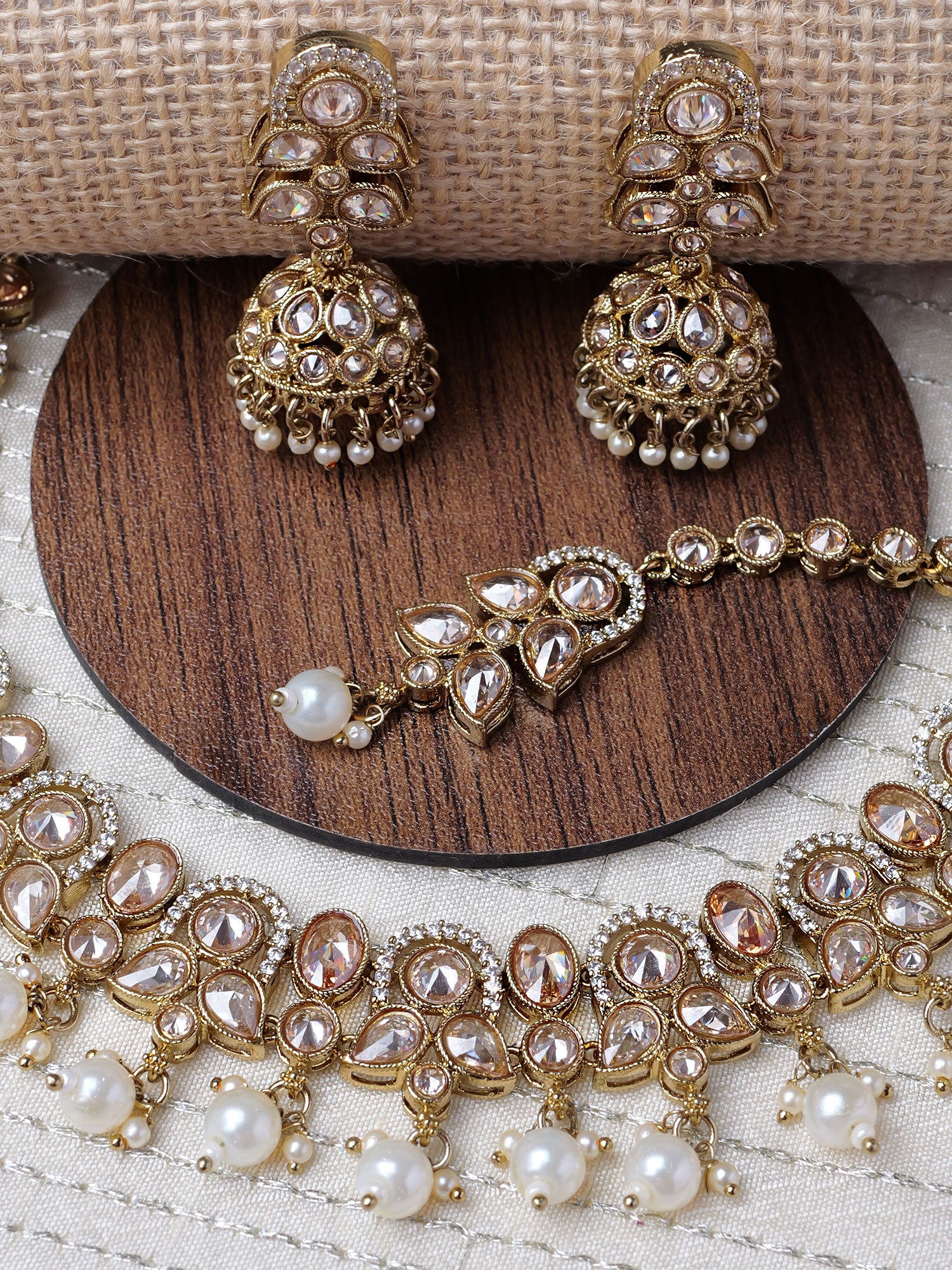 Trisha Necklace Set in Champagne