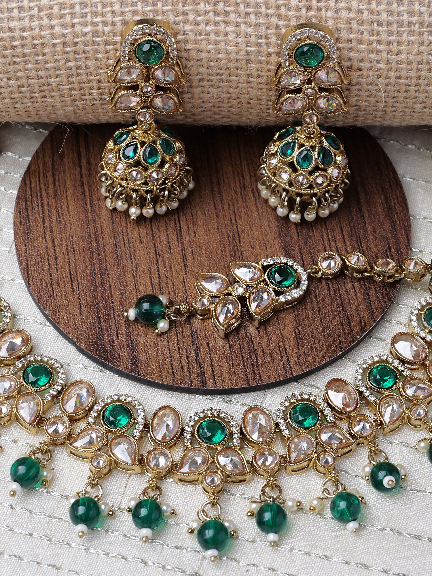 Trisha Necklace Set in Green
