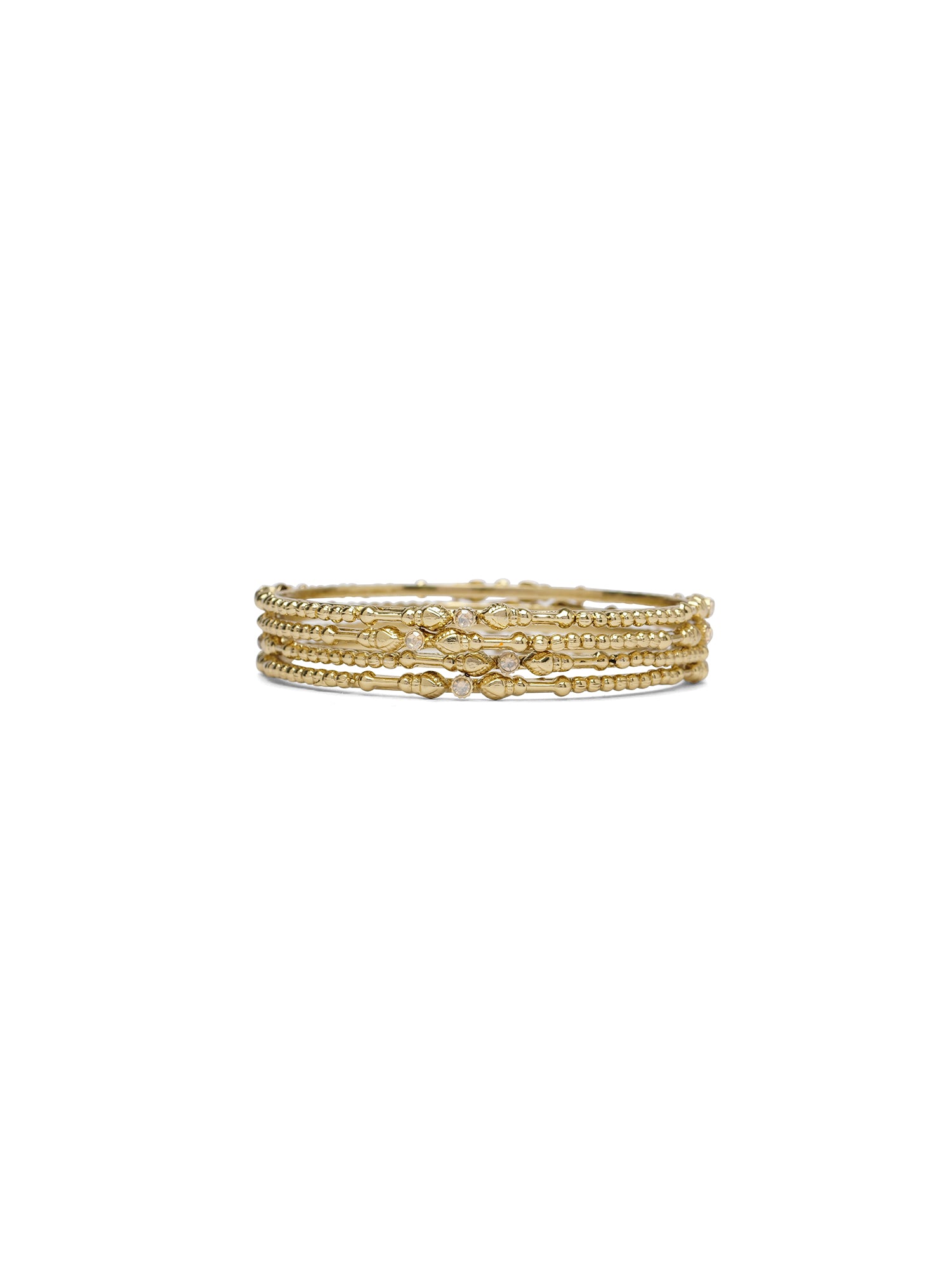 Urvi Diamante Bangles in Antique Gold