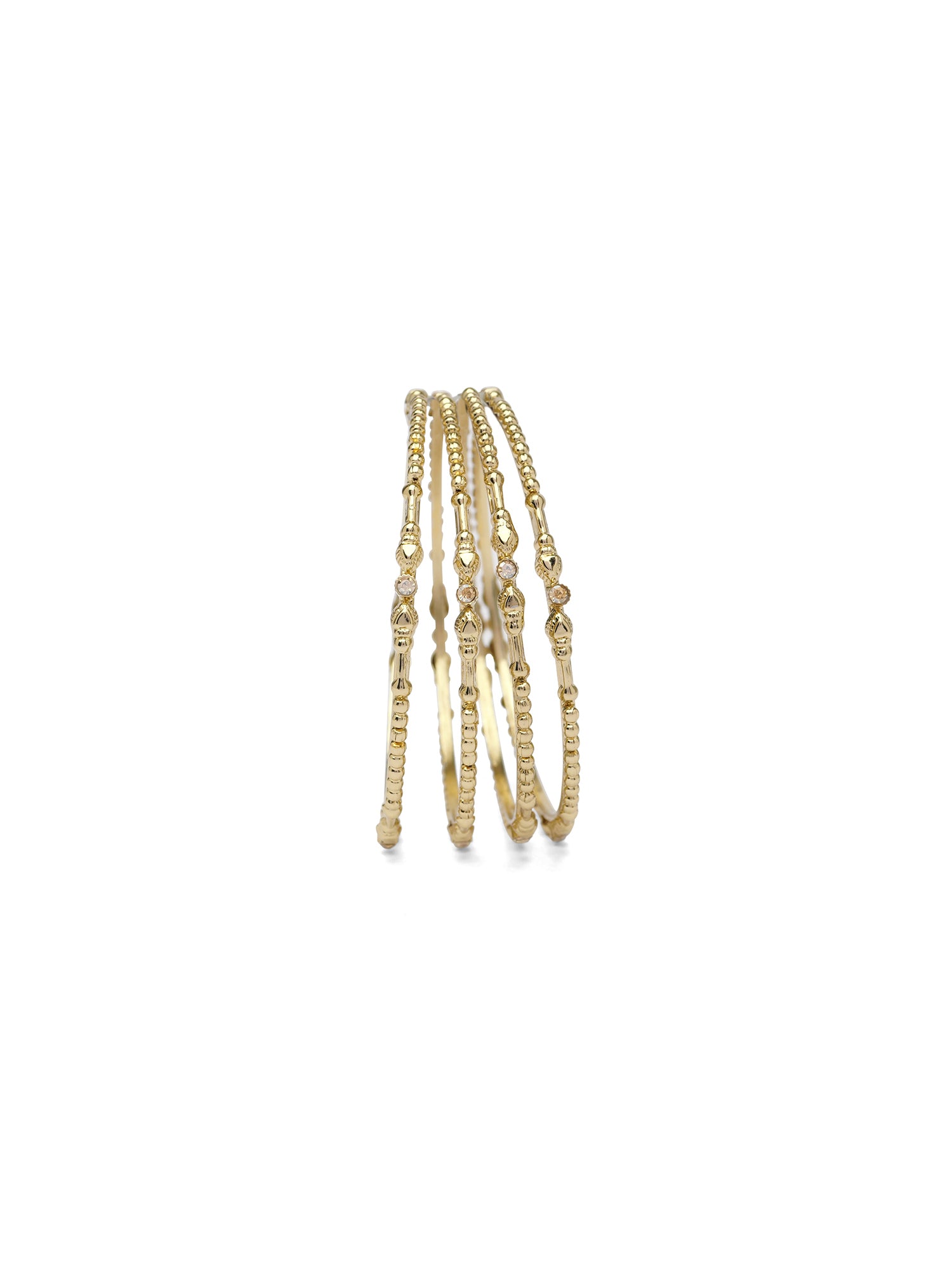 Urvi Diamante Bangles in Antique Gold