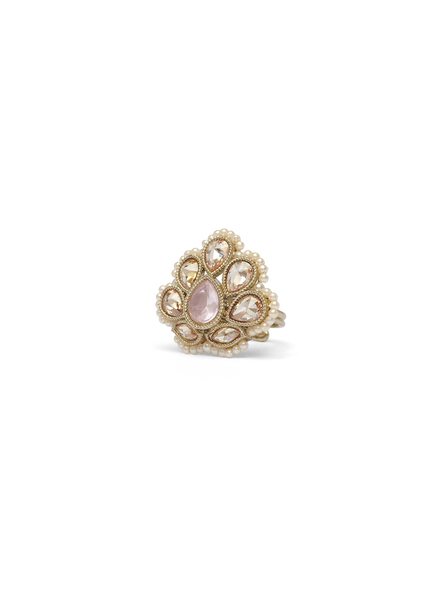Utsav Pearl Ring in Light Pink