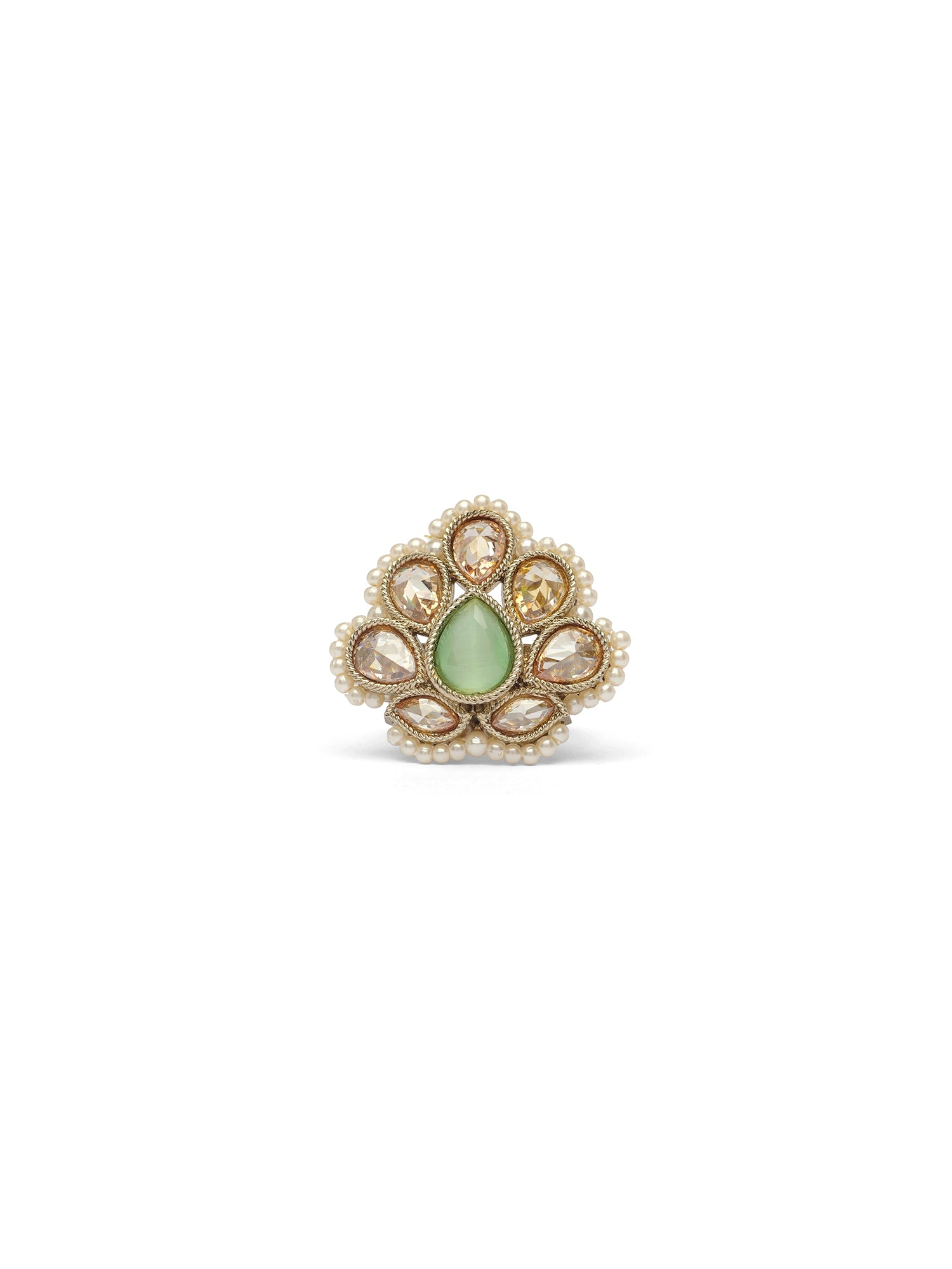 Utsav Pearl Ring in Mint