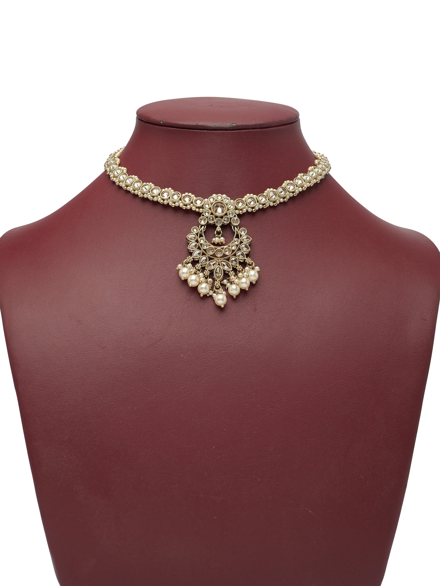 Vaishali Necklace Set in Champagne