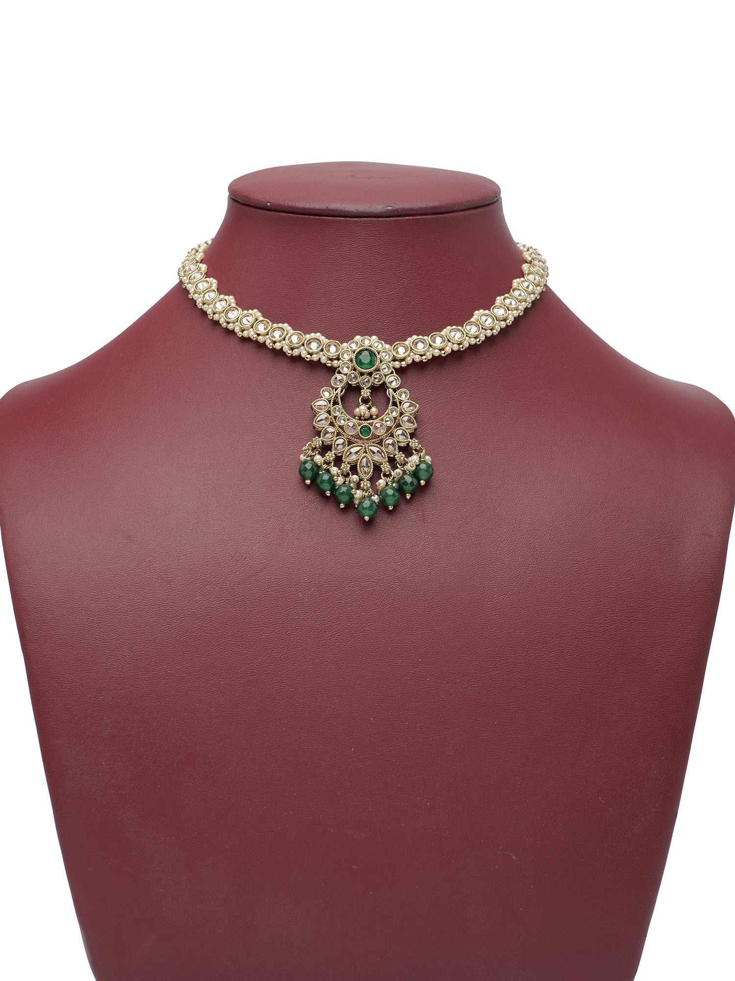 Vaishali Necklace Set in Green