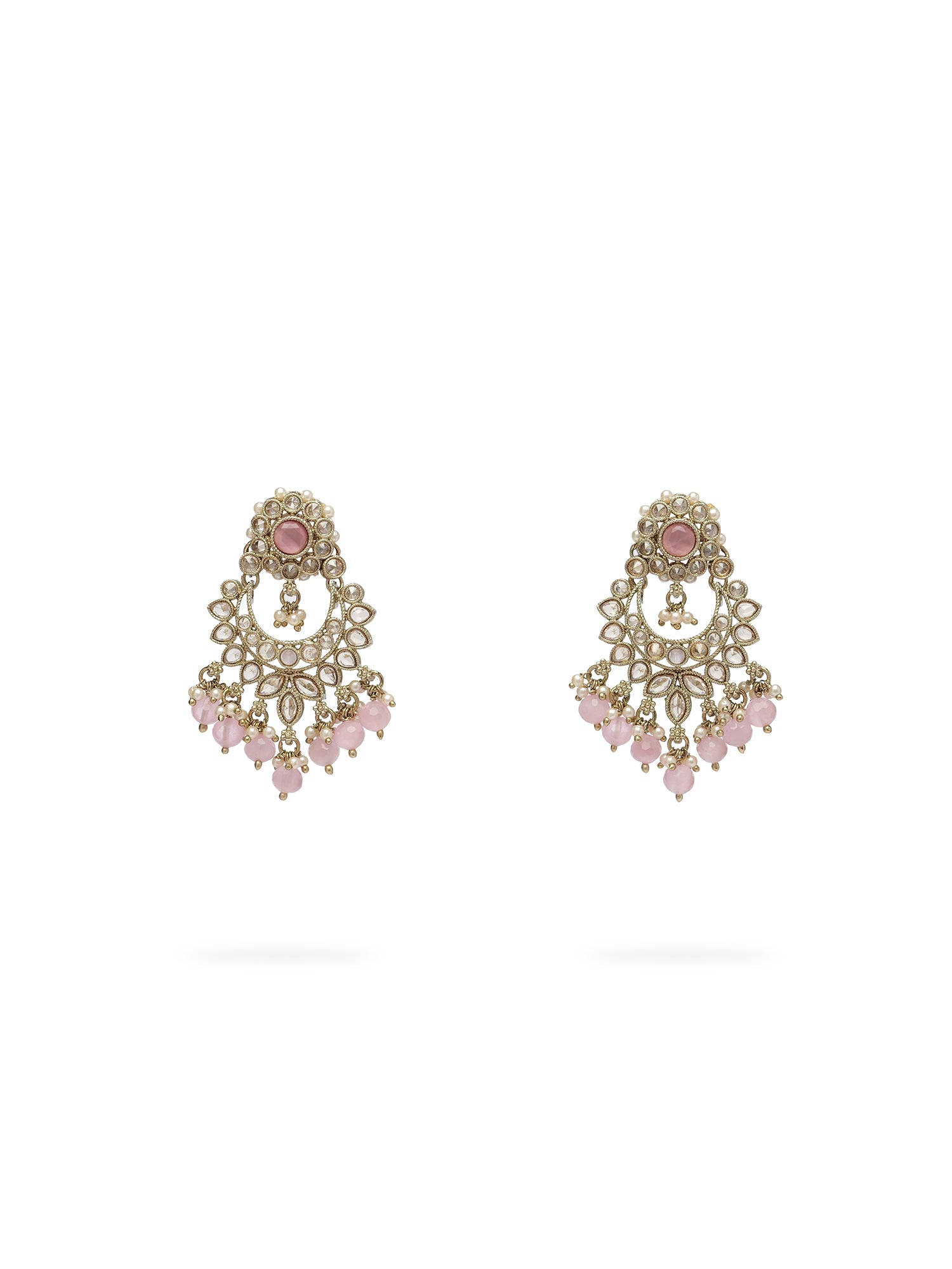 Vaishali Necklace Set in Light Pink