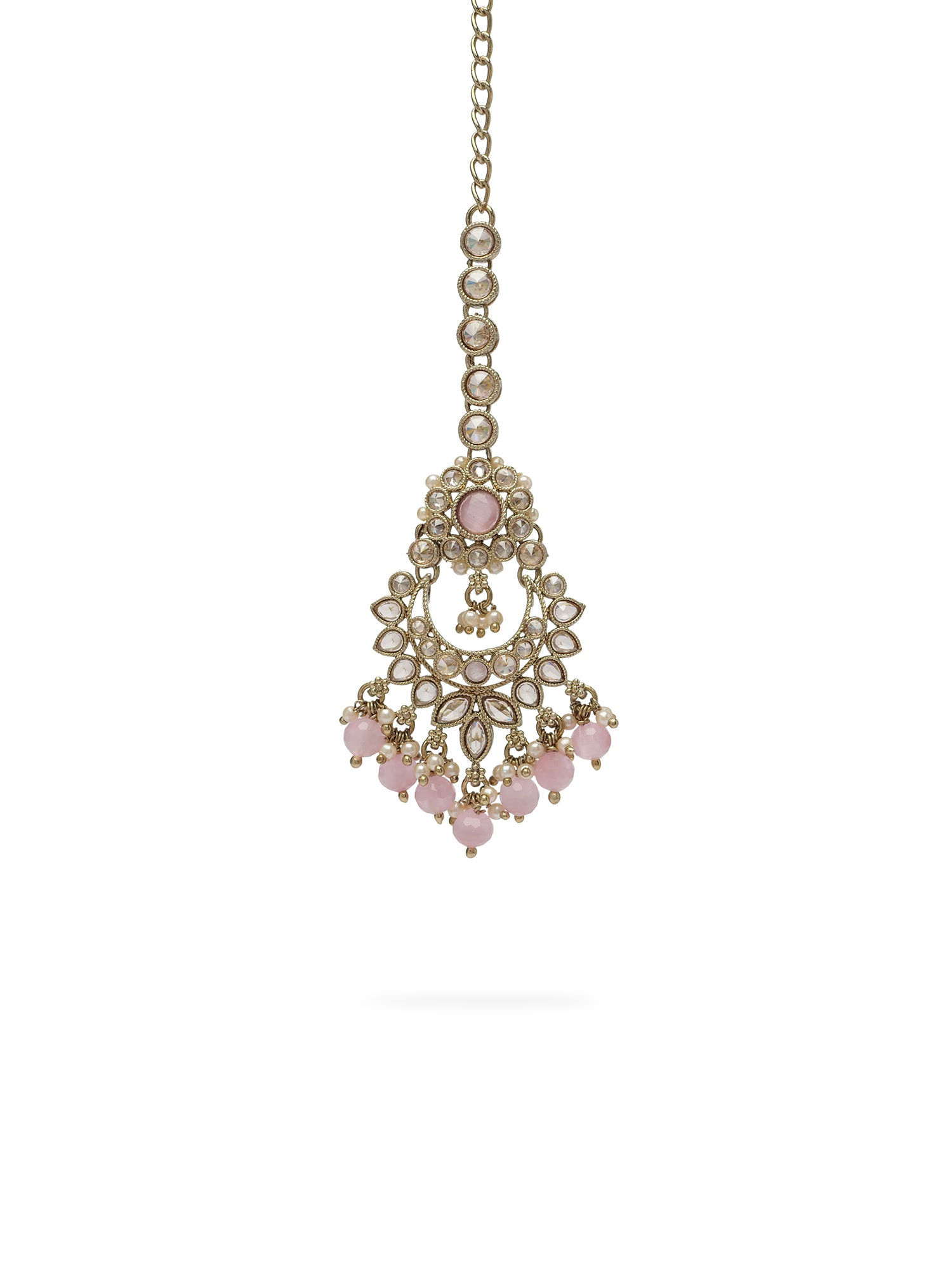 Vaishali Necklace Set in Light Pink