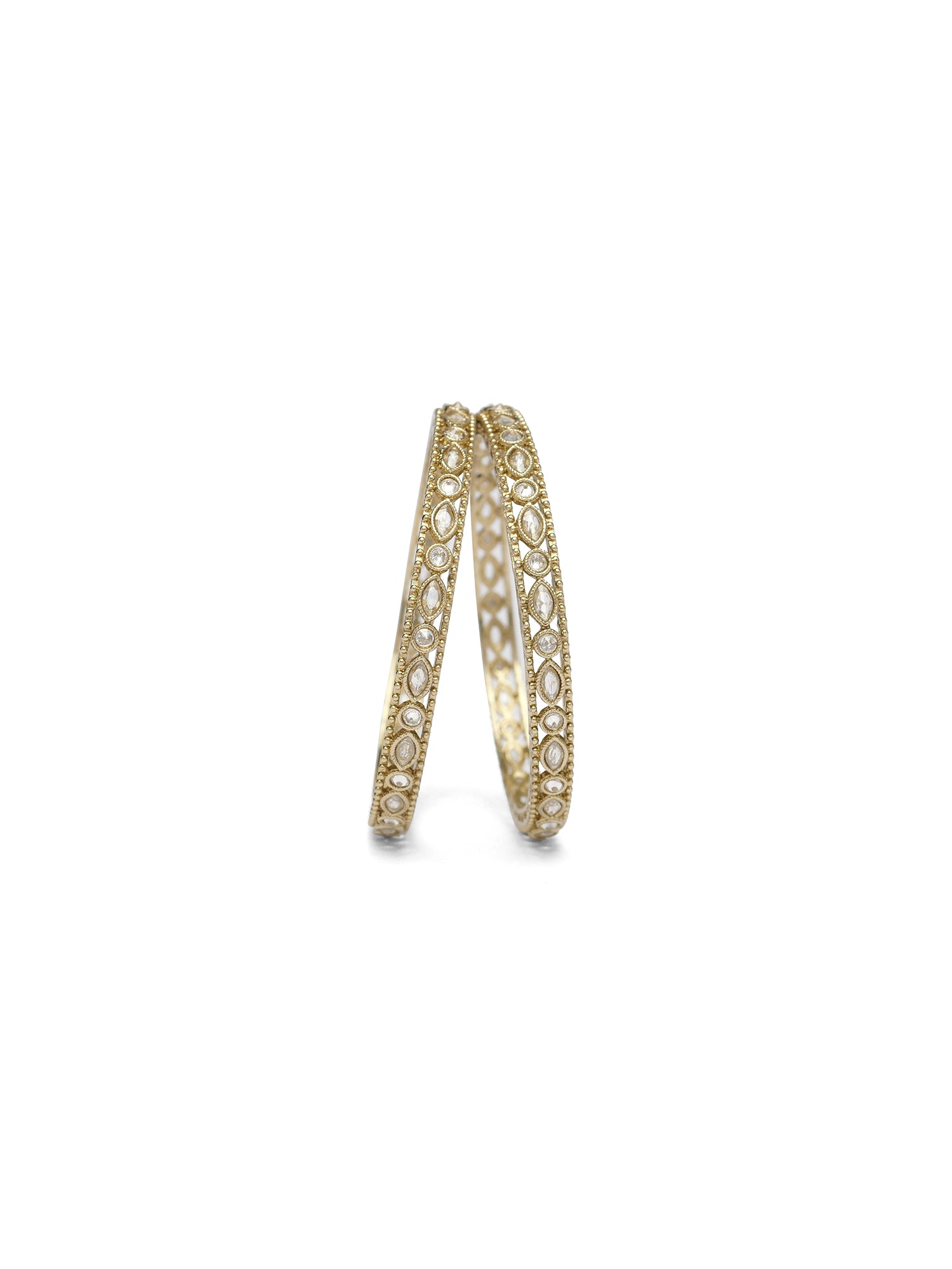 Vamika Kada Bangles in White
