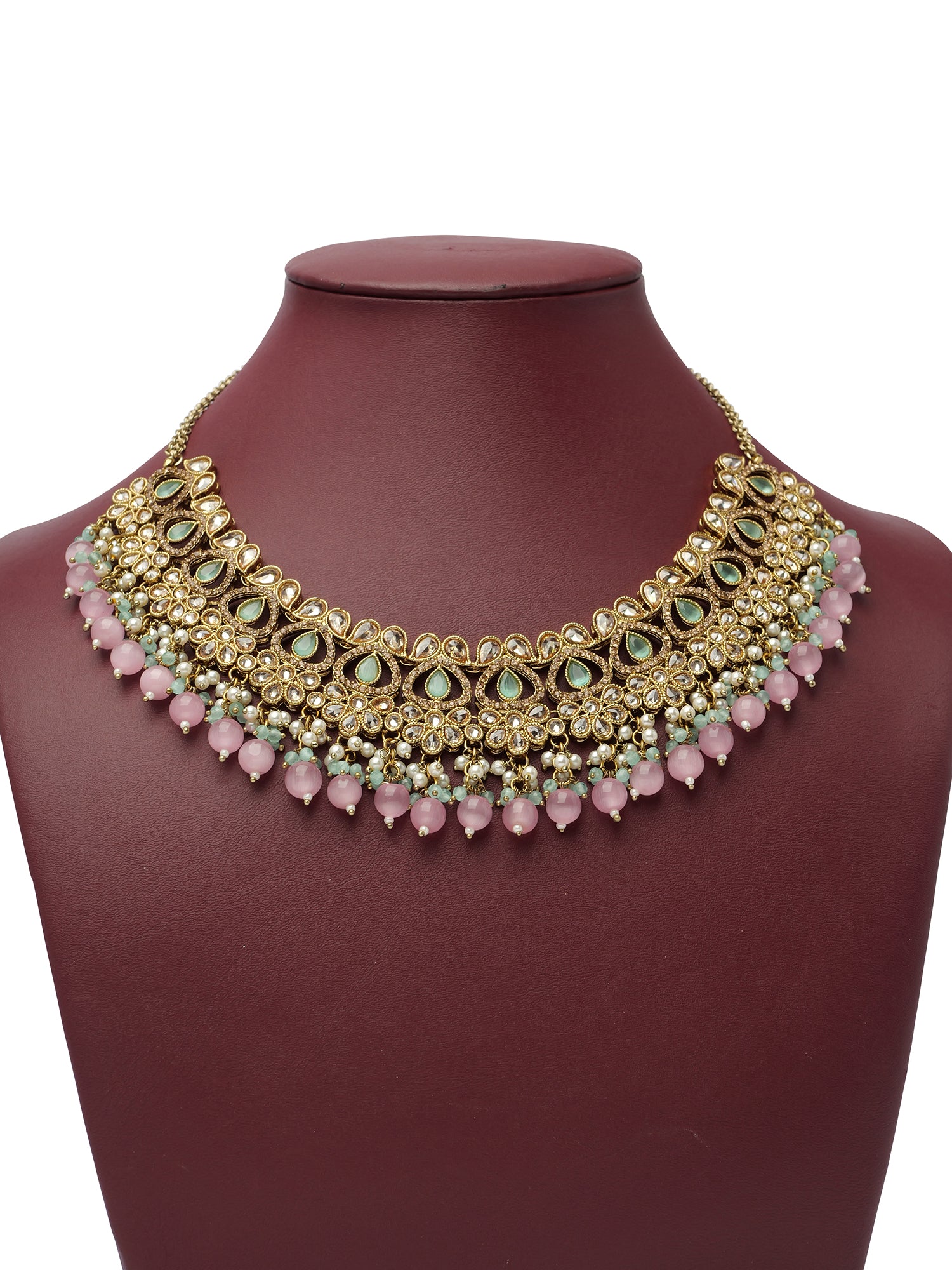 Vandana Necklace Set in Multi and Antique Gold