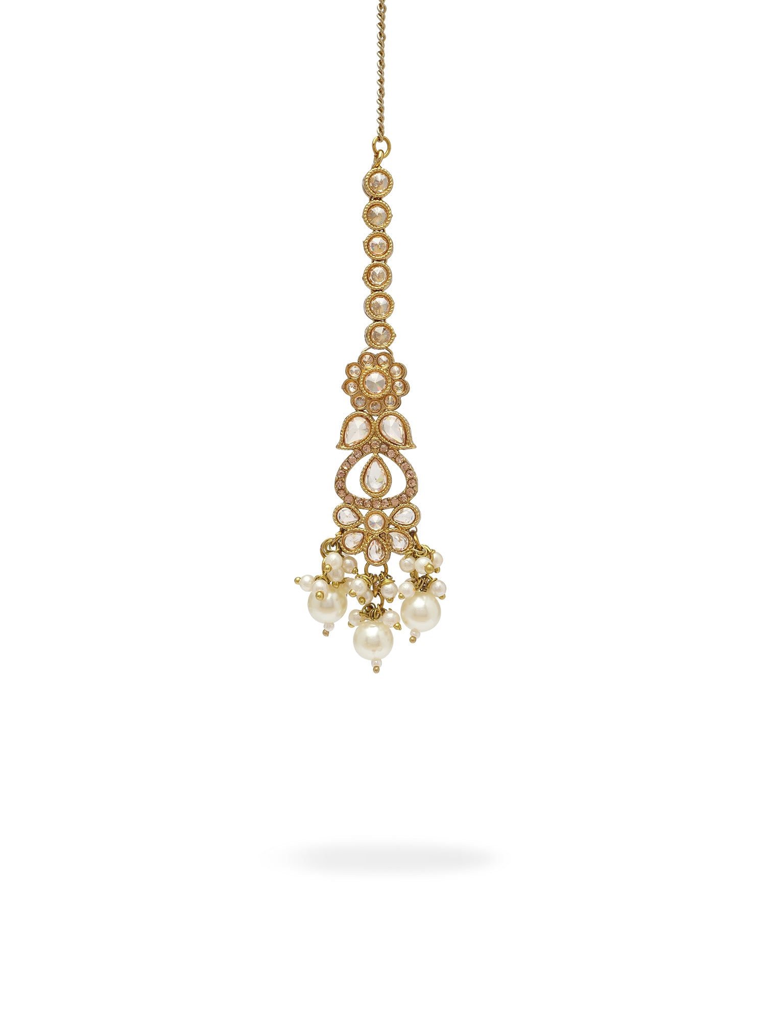 Vandana Necklace Set in Pearl and Champagne
